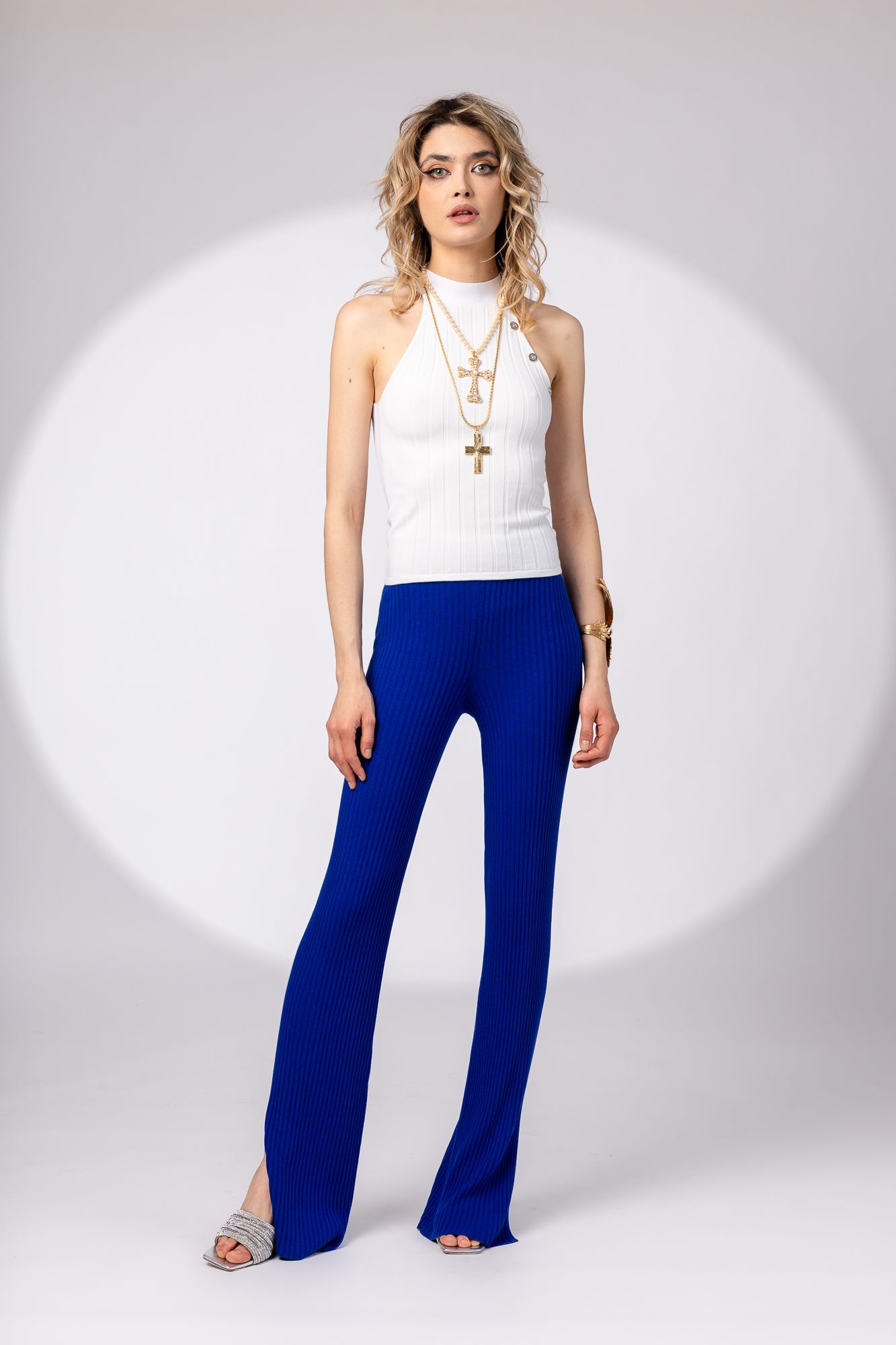 Top with buttons and cutout