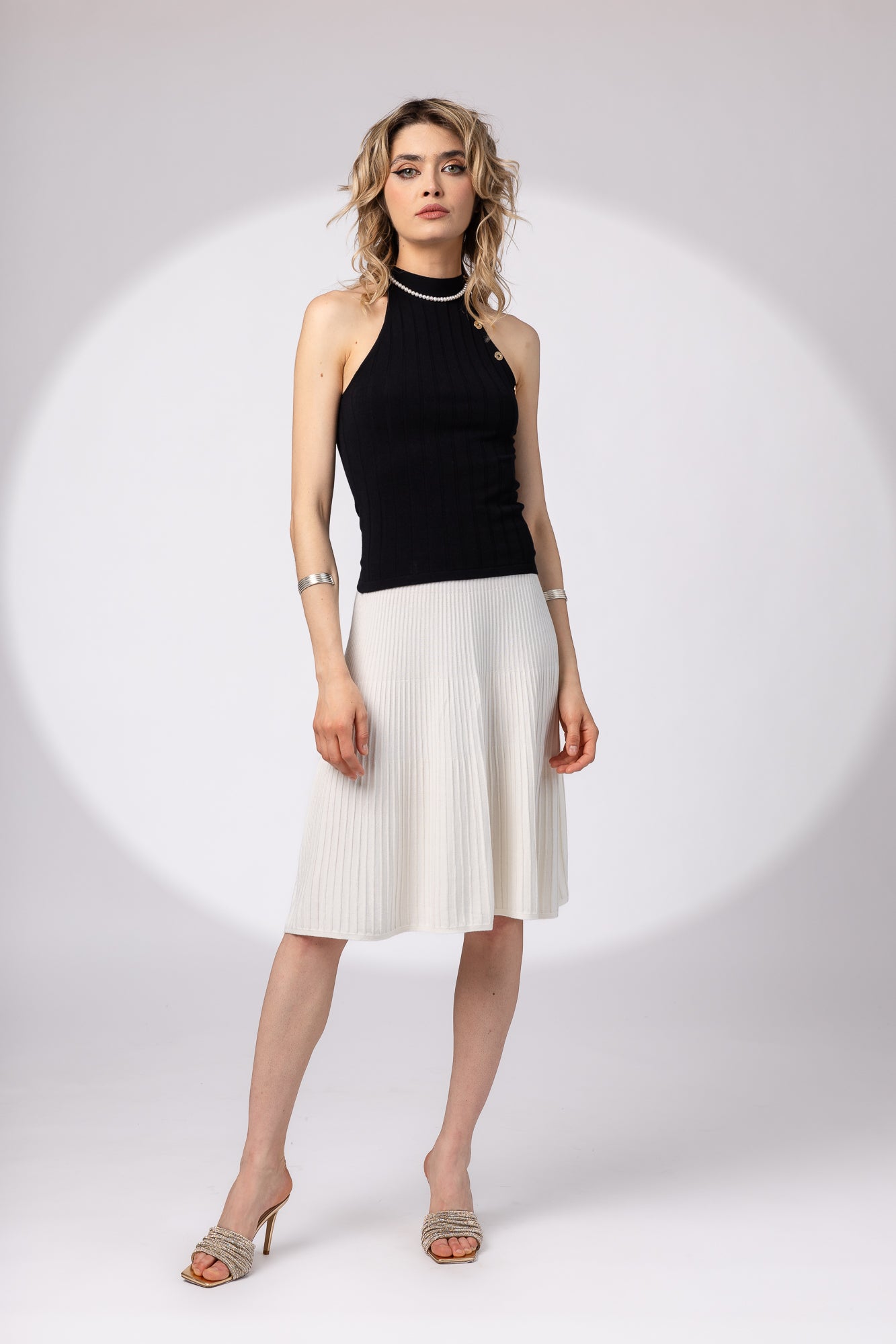 Top with buttons and cutout