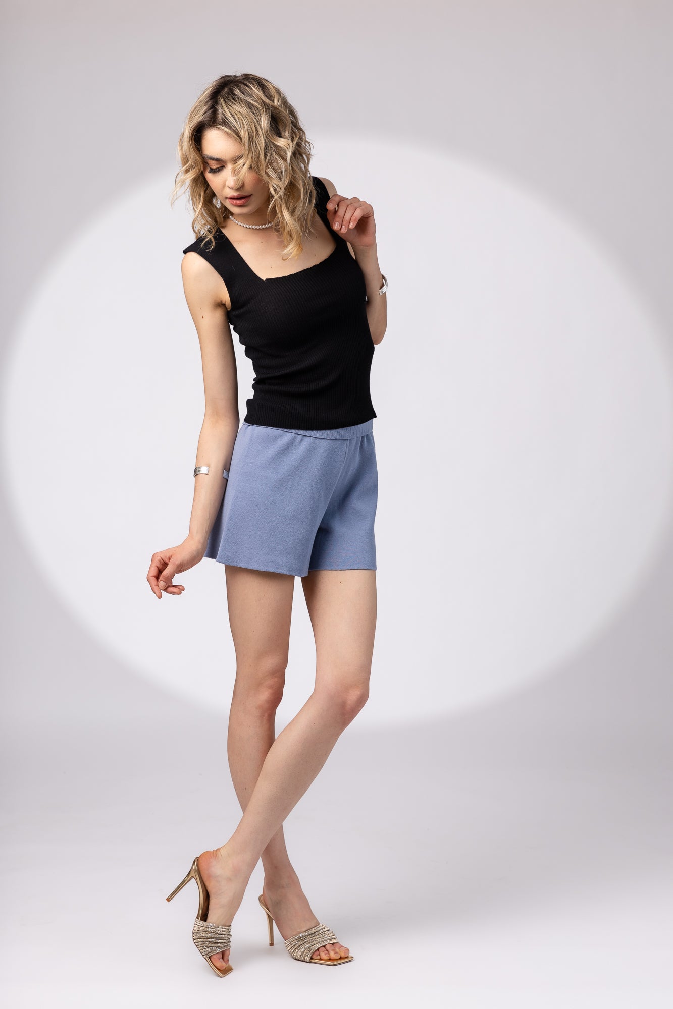 Top with square neckline