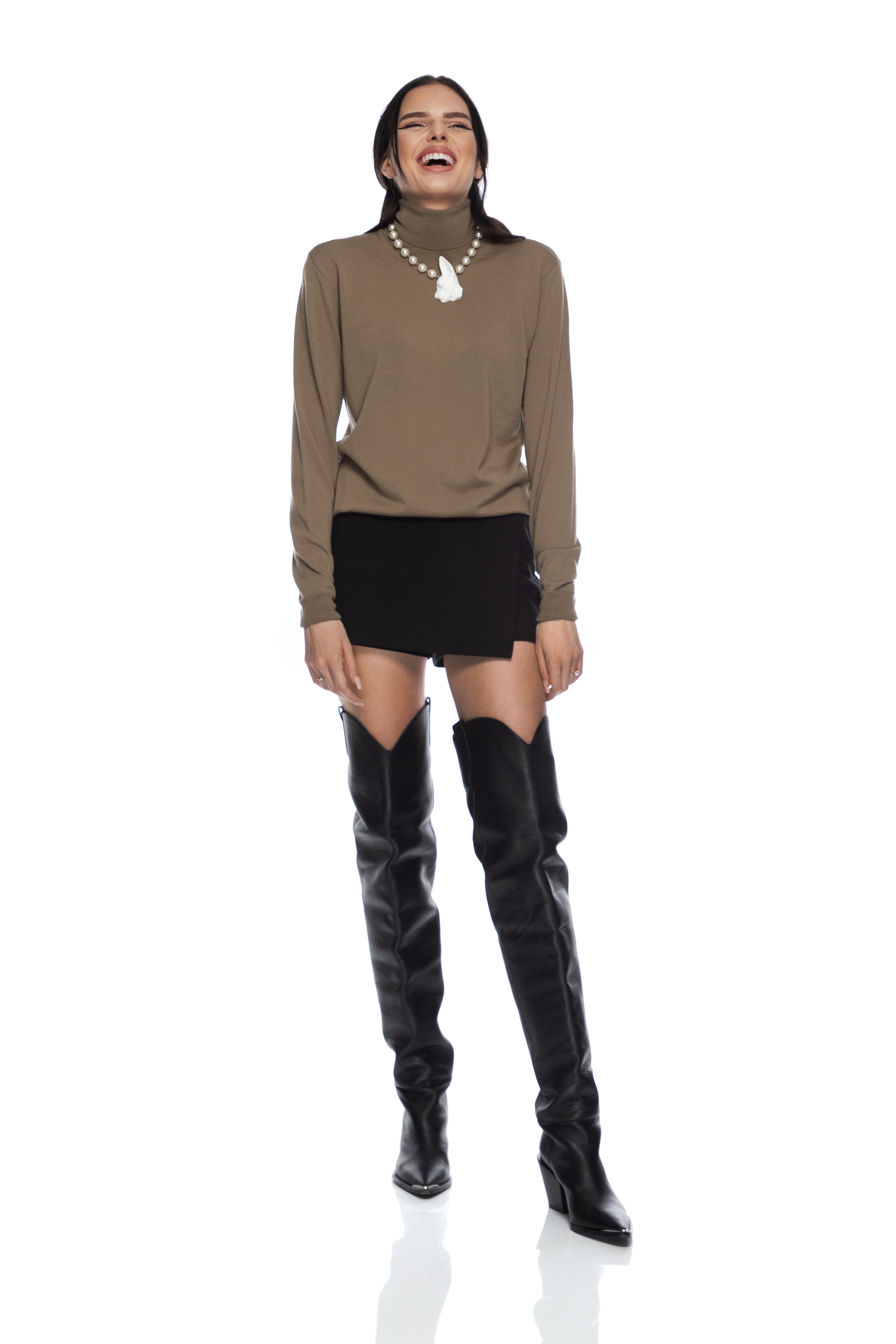 Wool turtleneck sweater