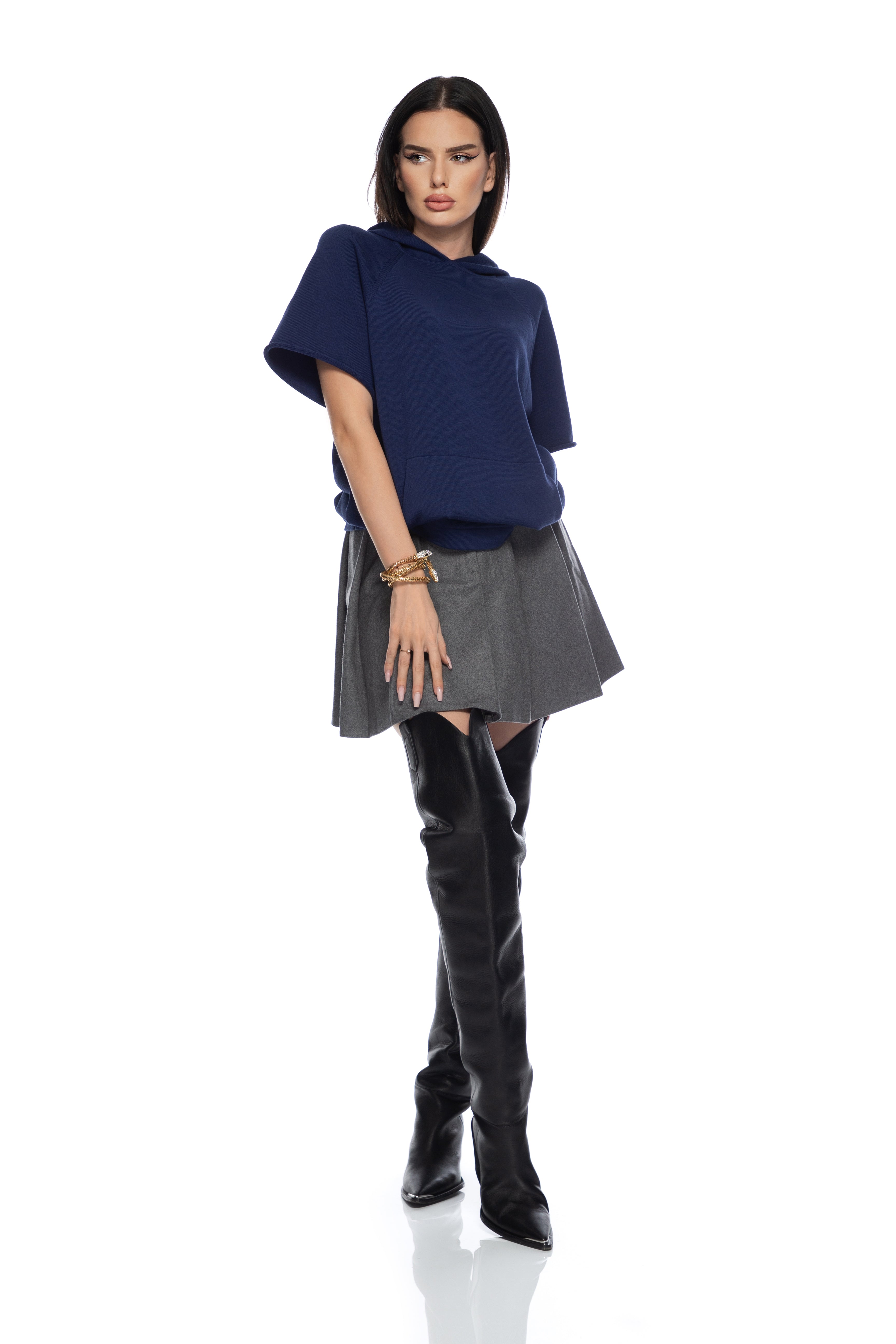 Short sleeve sweatshirt