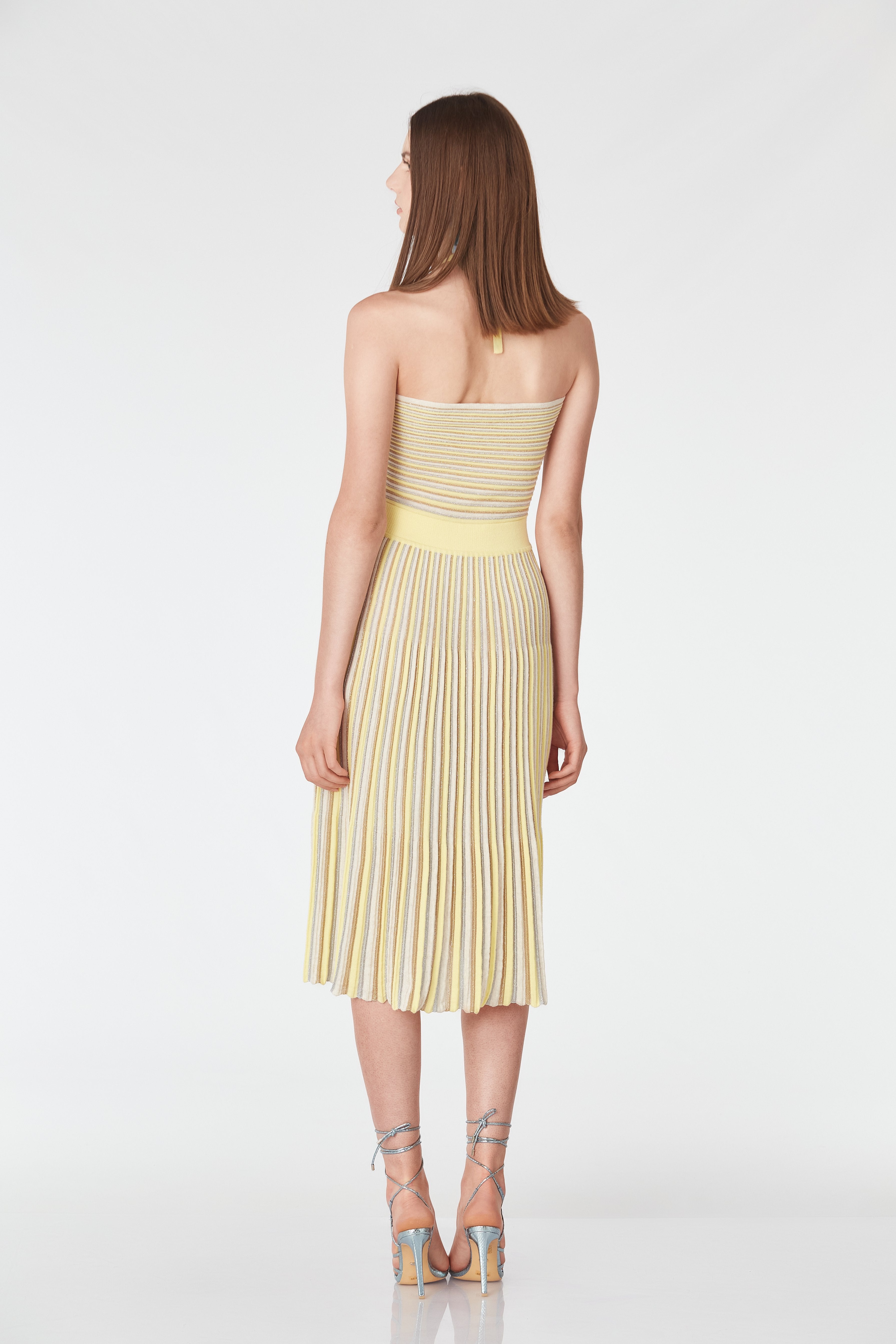 Midi dress with pleats