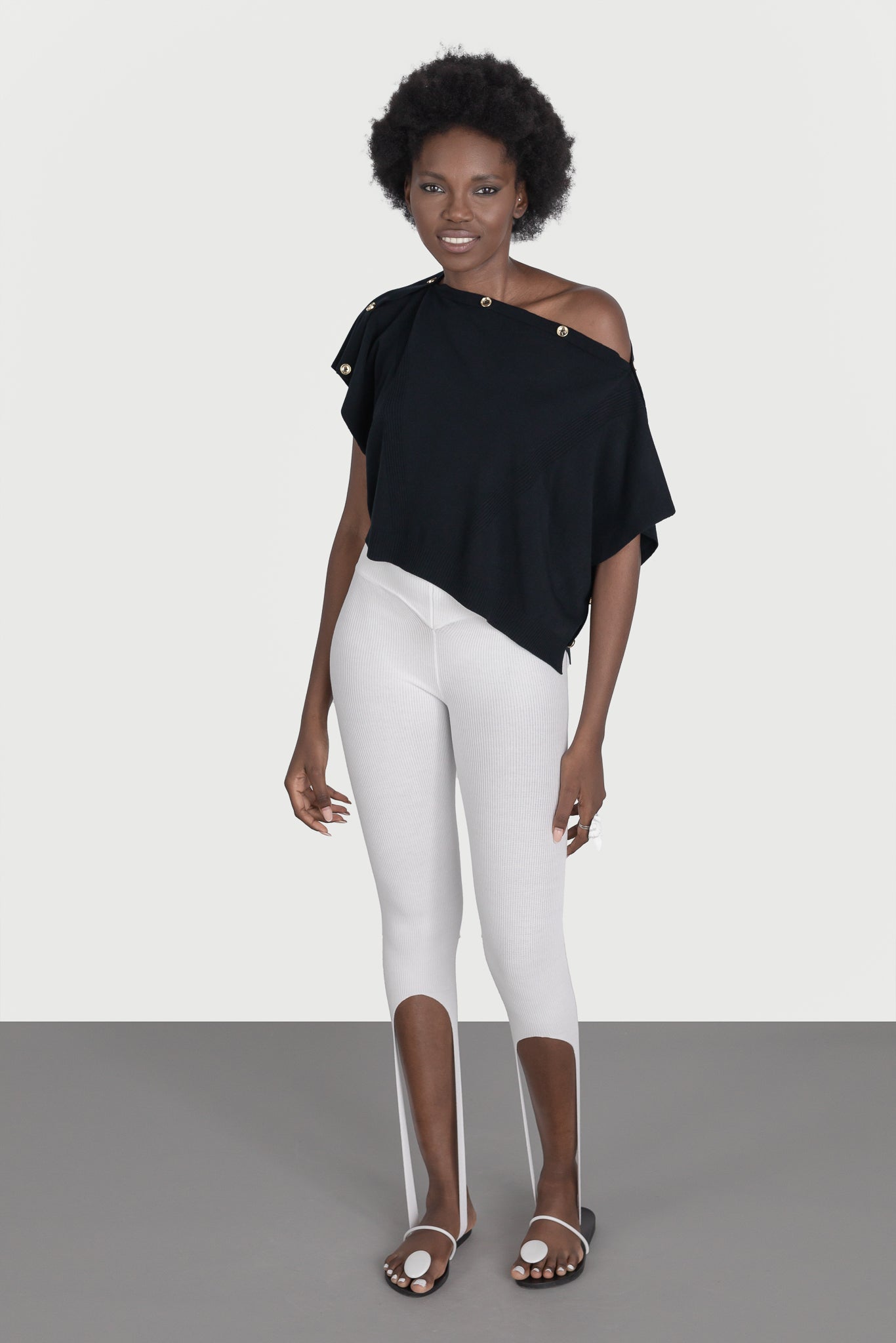 Crop top with buttons