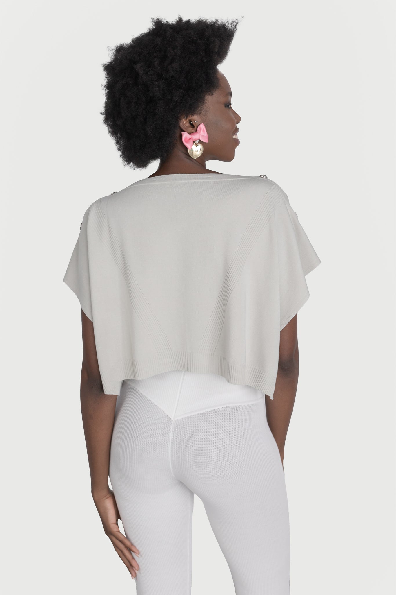 Crop top with buttons