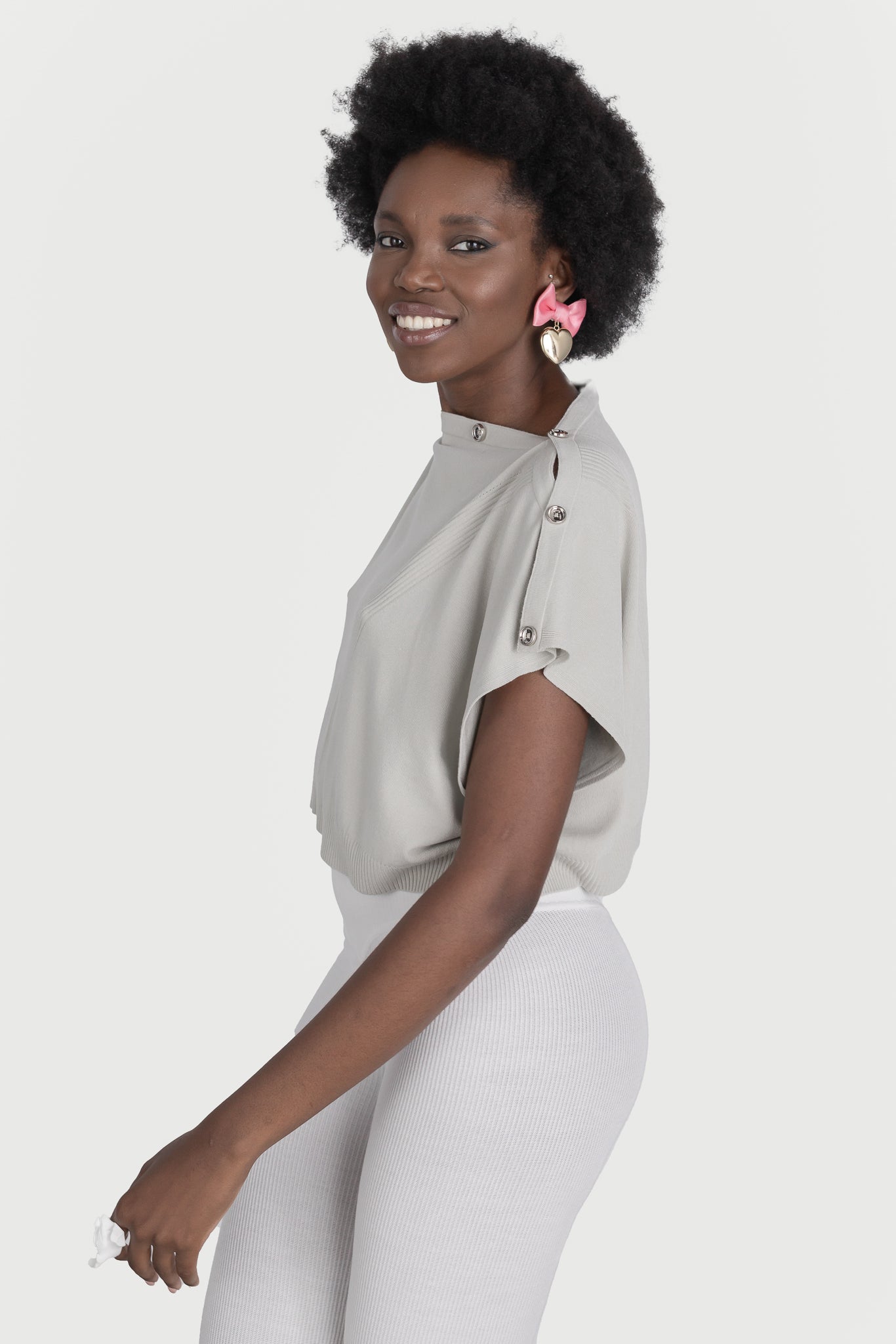 Crop top with buttons