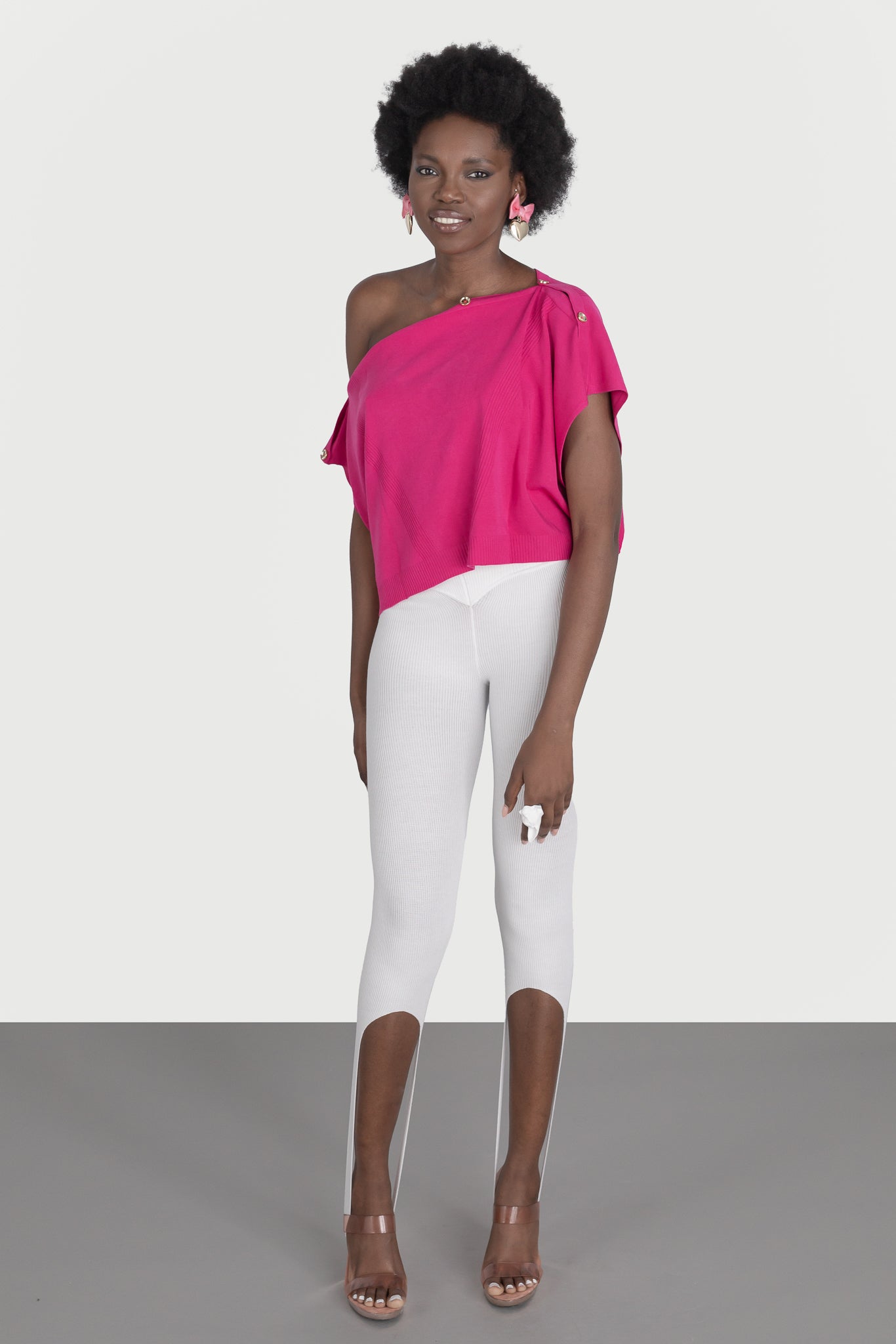 Crop top with buttons