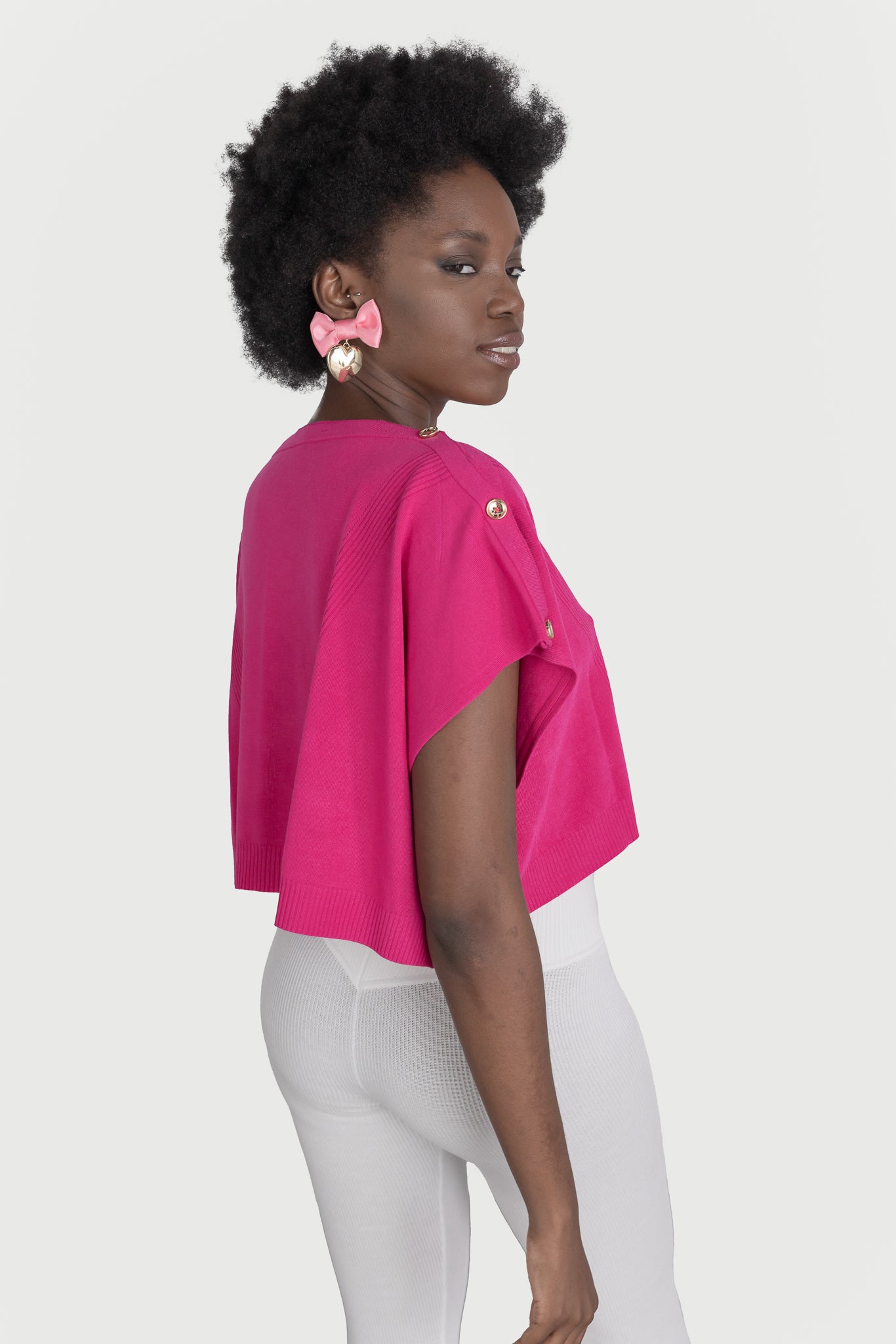 Crop top with buttons