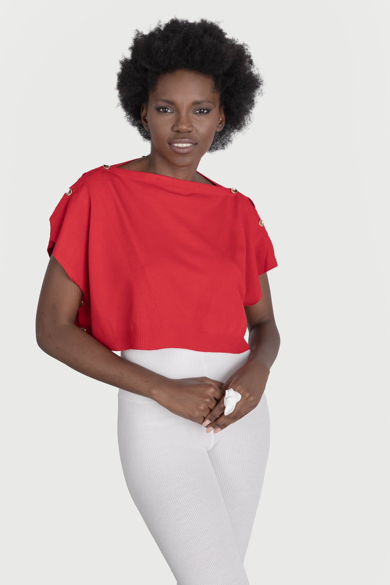 Crop top with buttons