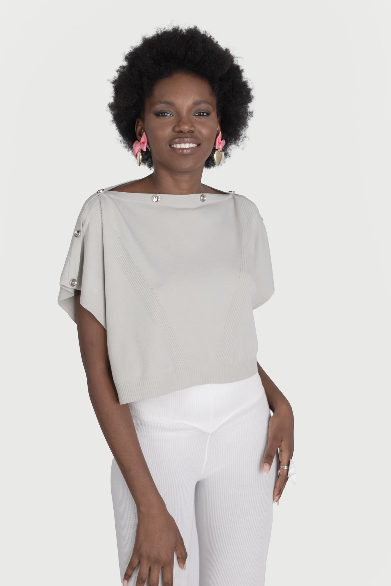 Crop top with buttons