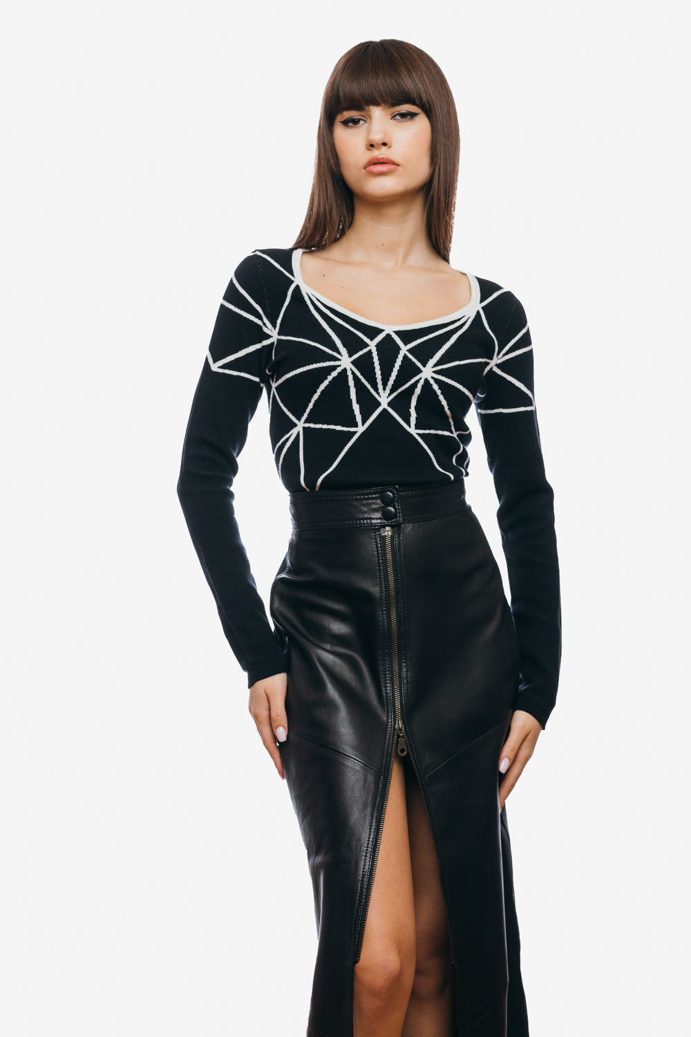 Sweater with Wide Neckline