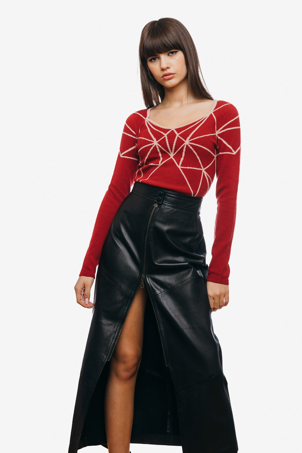 Sweater with Wide Neckline