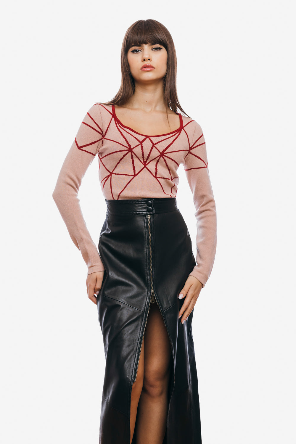 Sweater with Wide Neckline
