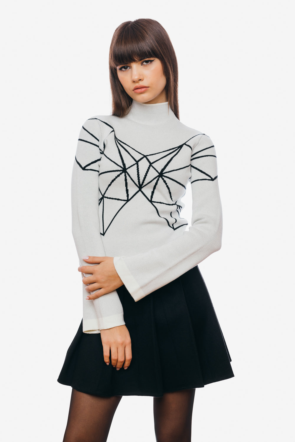 Sweater with High Collar