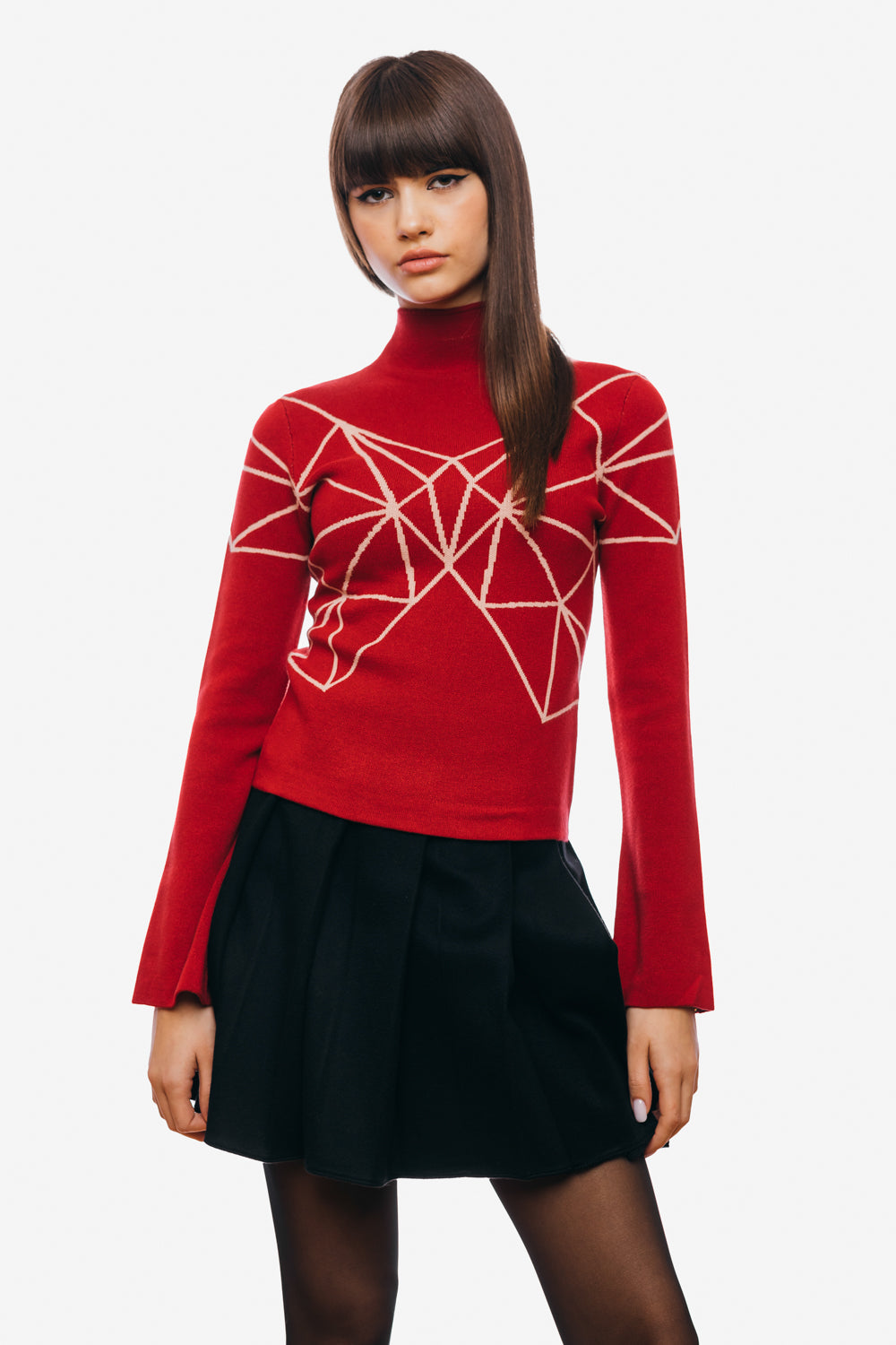 Sweater with High Collar