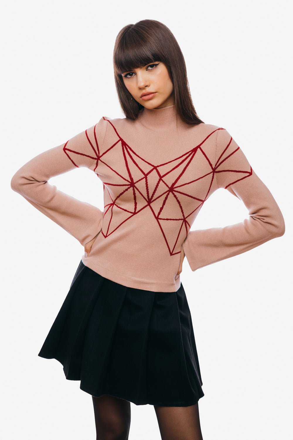 Sweater with High Collar