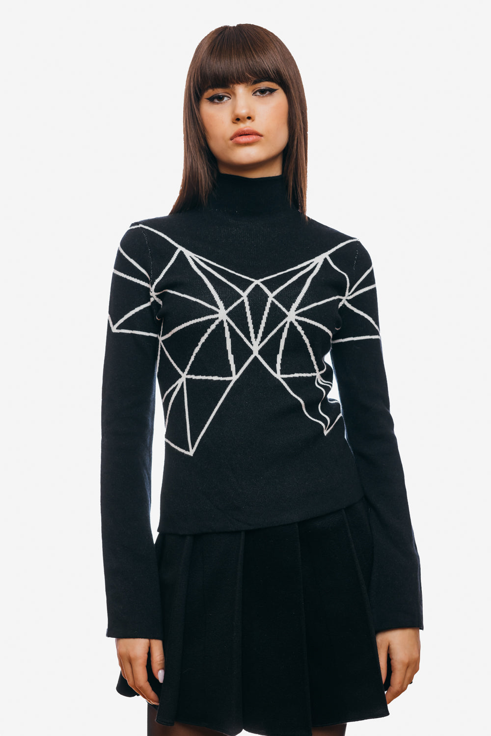 Sweater with High Collar