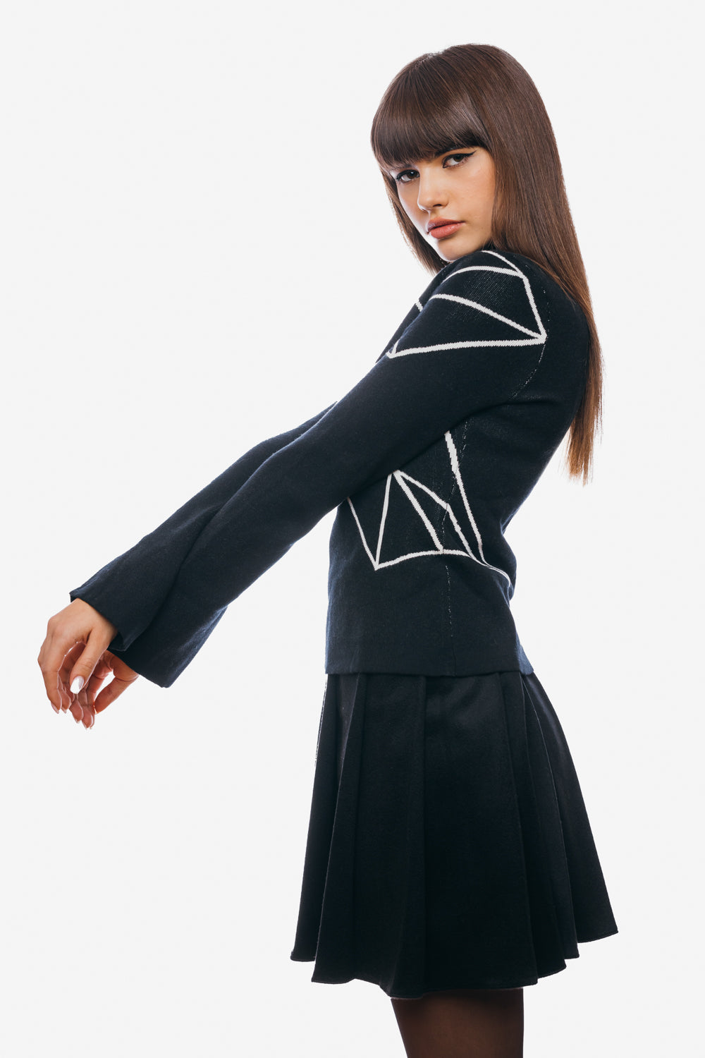 Sweater with High Collar