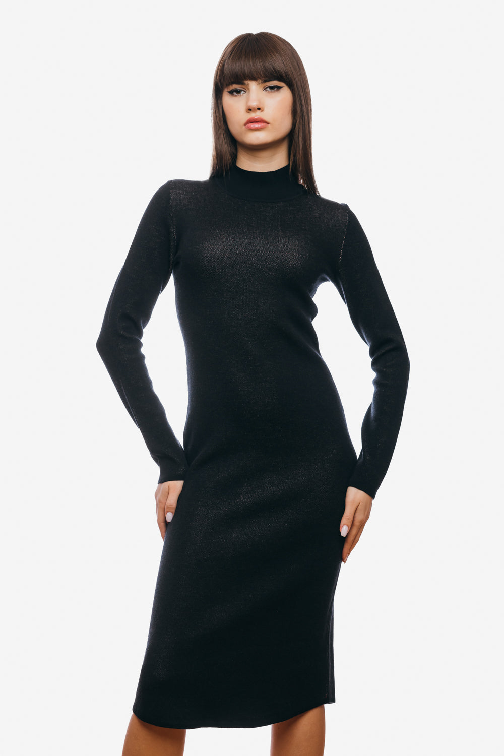 Fitted dress with pattern