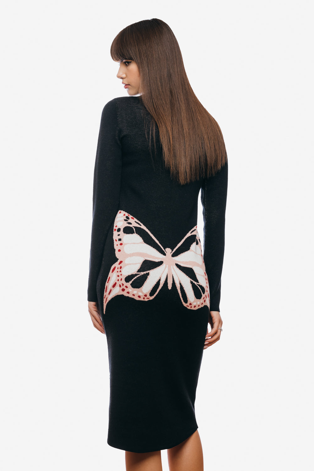 Fitted dress with pattern