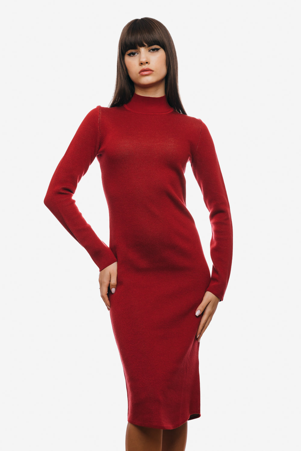 Fitted dress with pattern