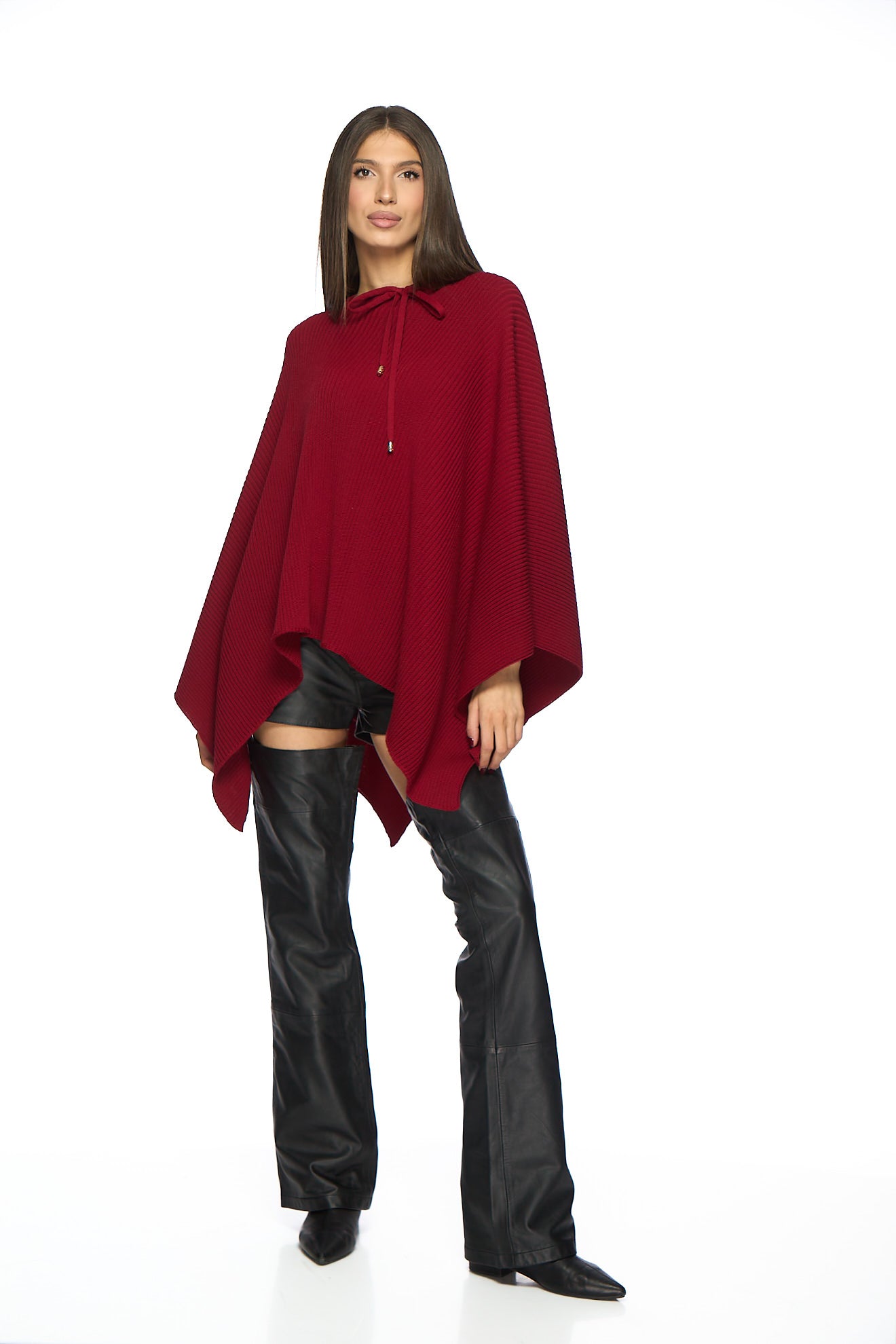 Poncho cu guler detasabil Catalina