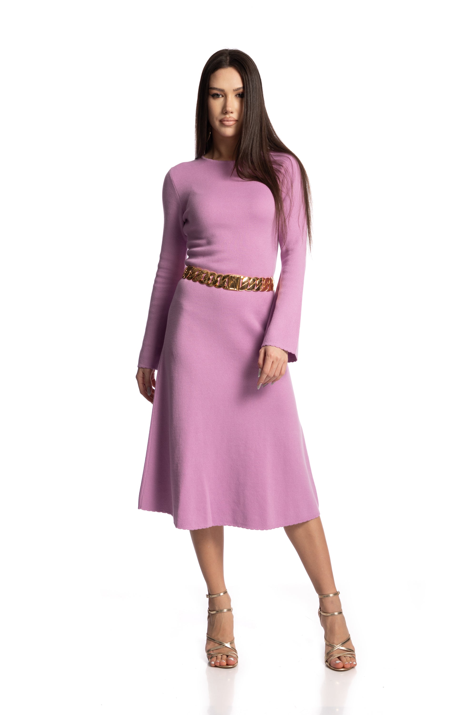 Bell-sleeved dress
