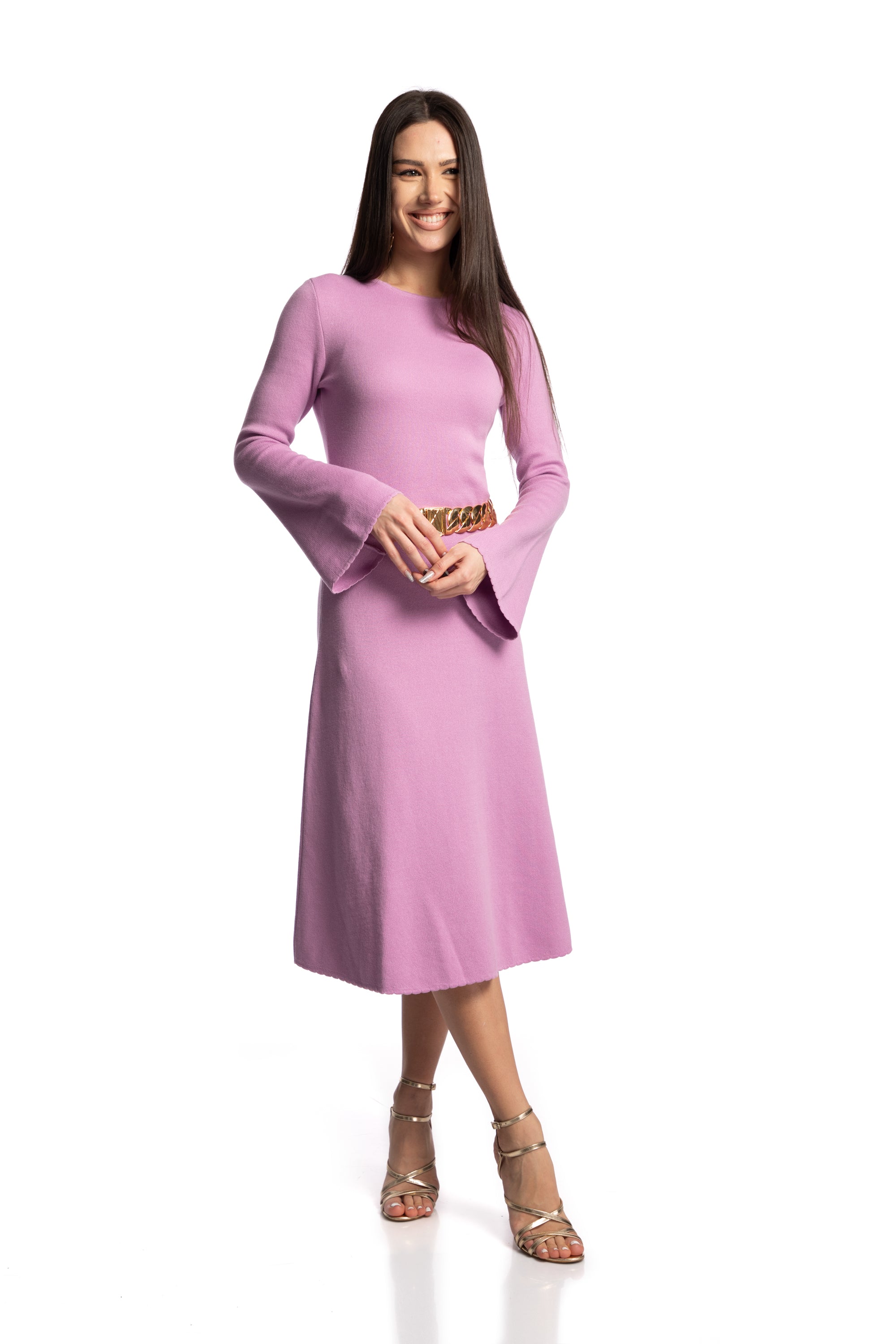 Bell-sleeved dress