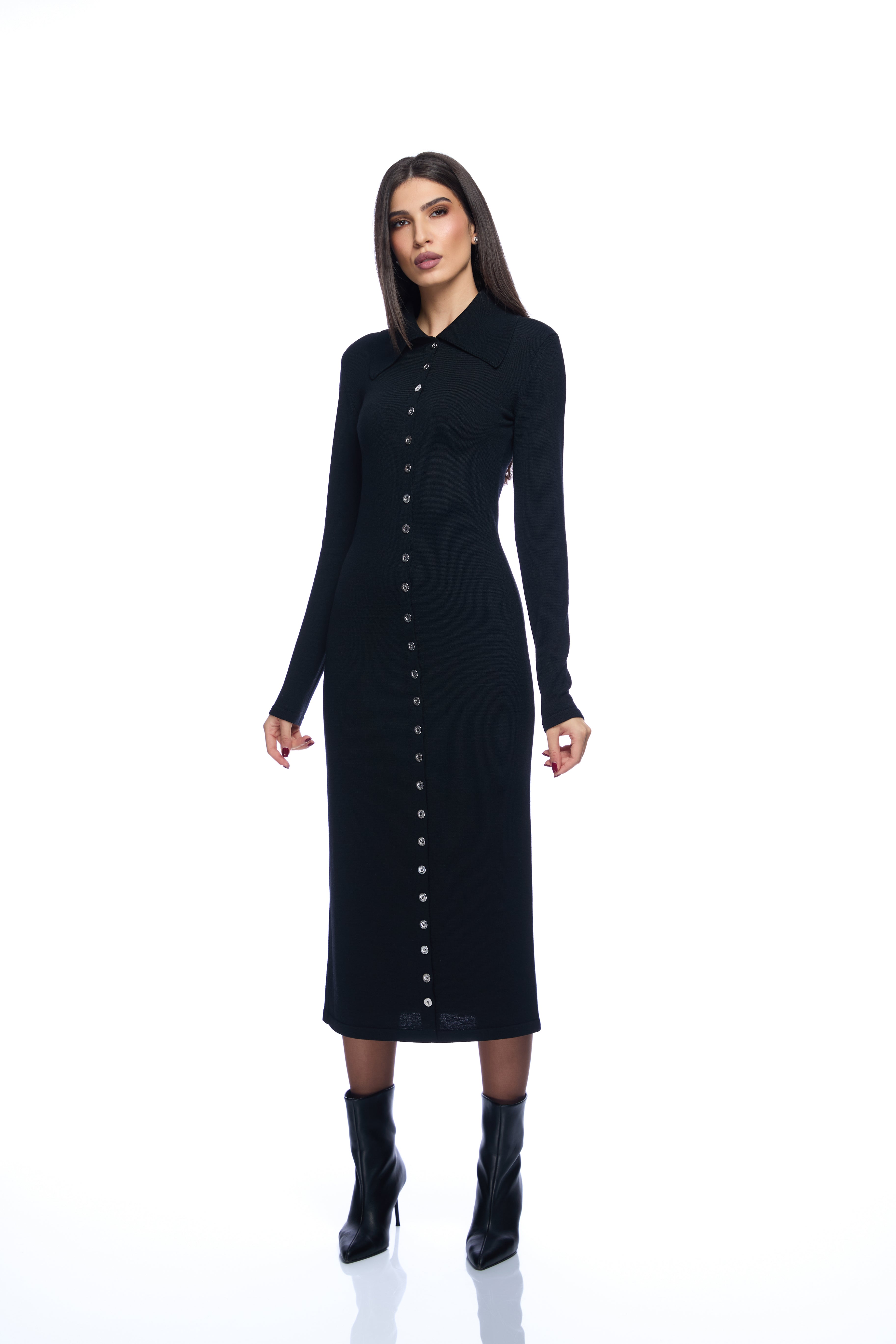 Rochie cu guler polo