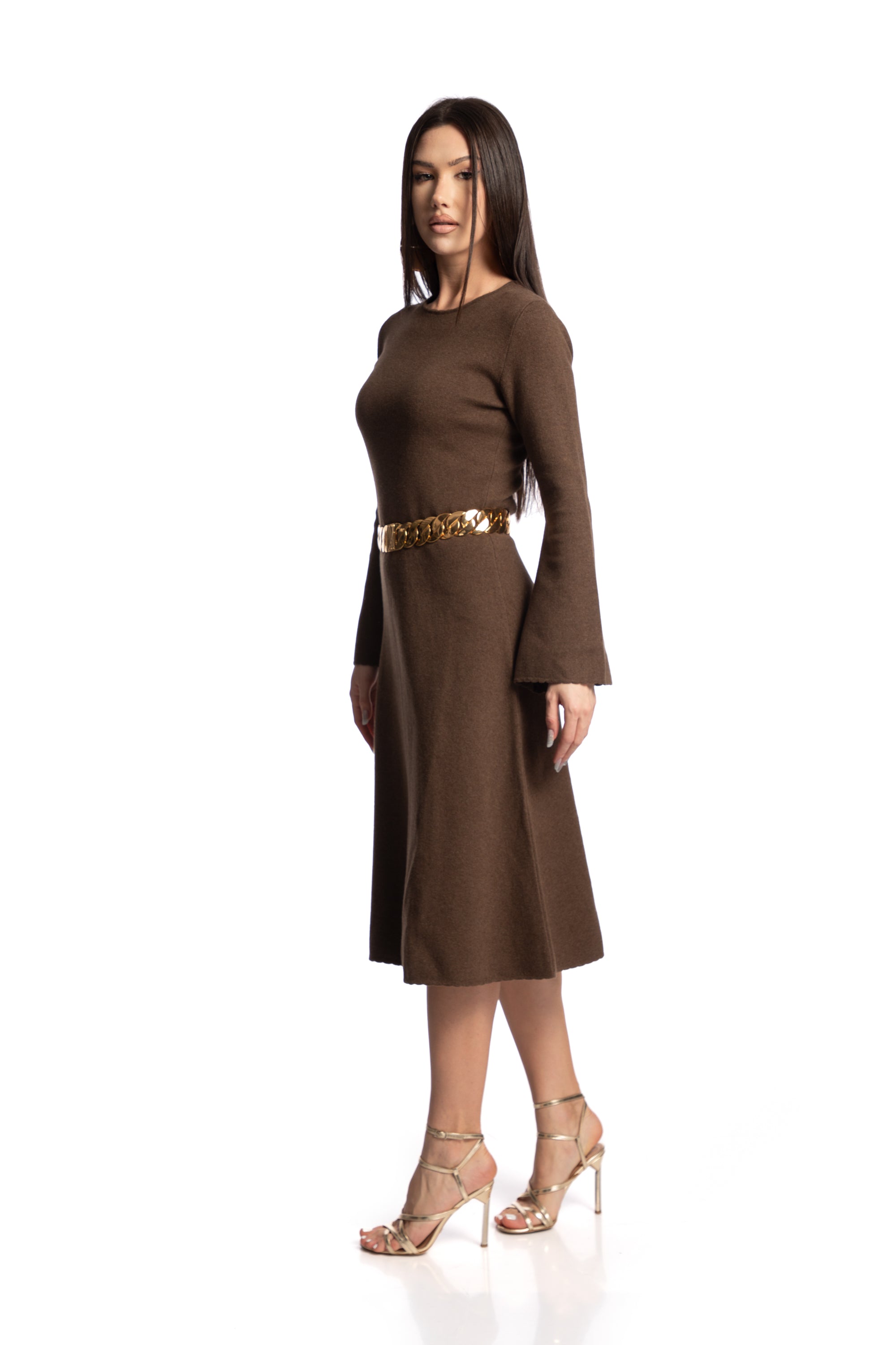 Bell-sleeved dress