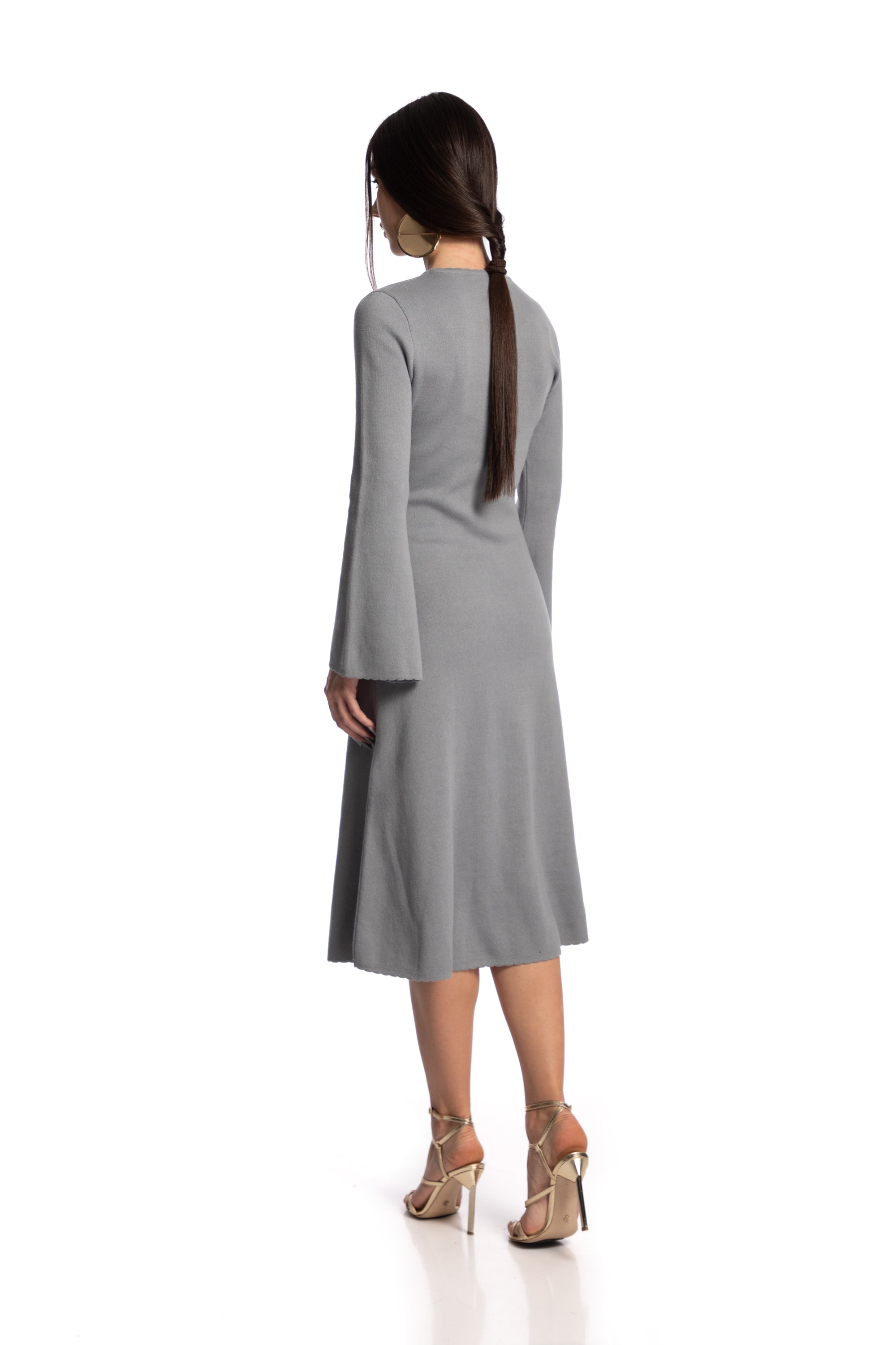 Bell-sleeved dress
