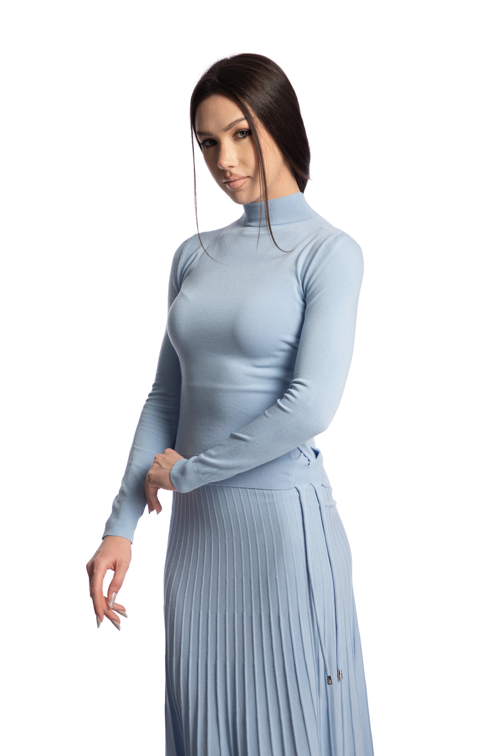 Sweater with side braids