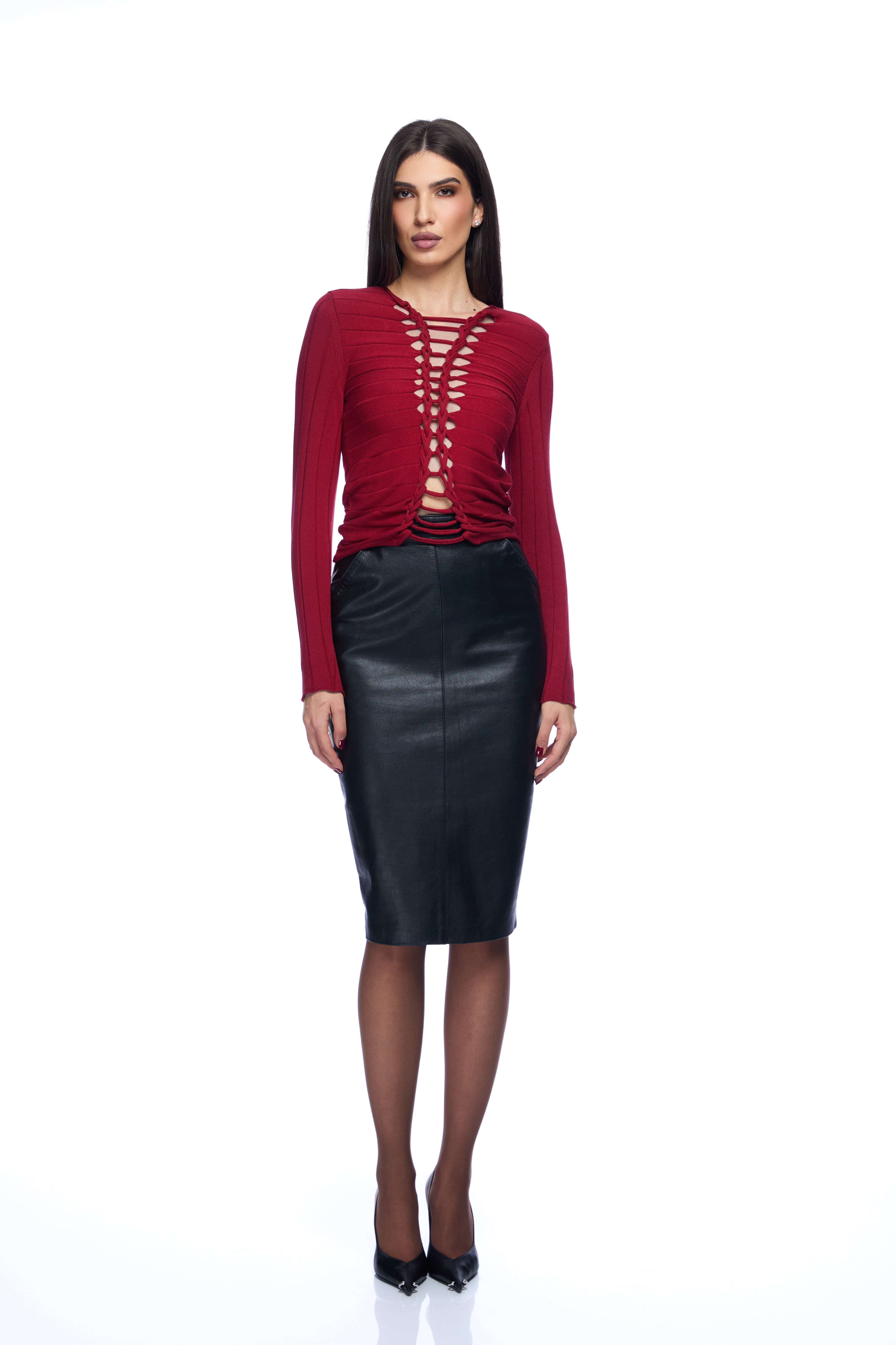 Bluza cu impletituri