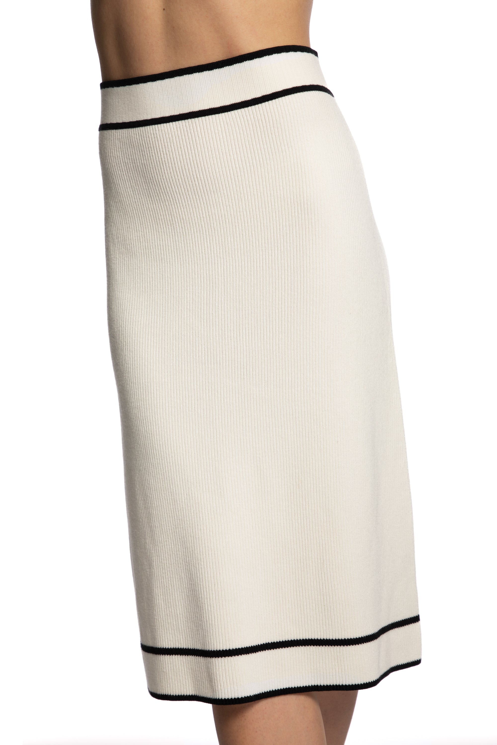 Contrast striped skirt