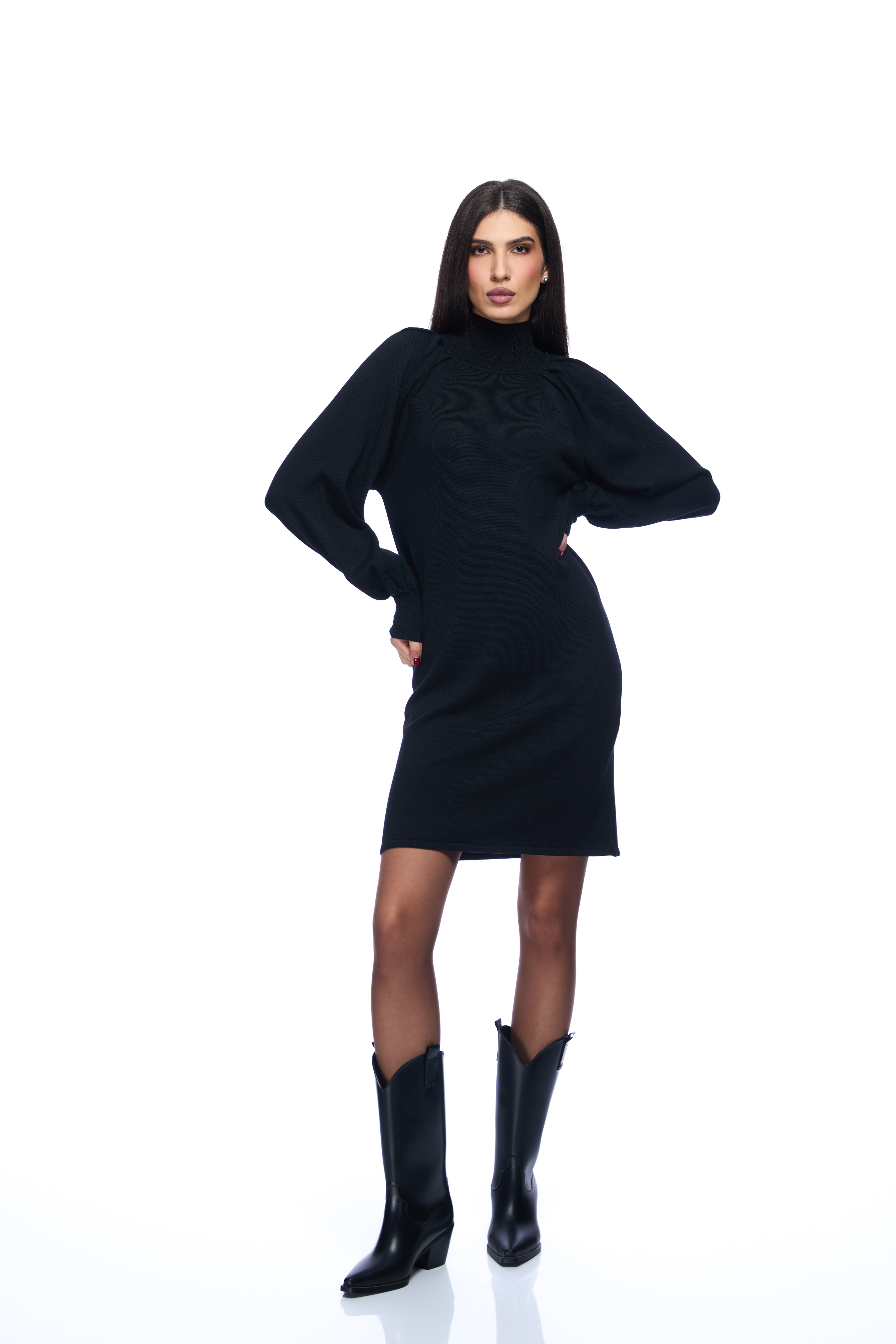 Rochie cu maneci bufante