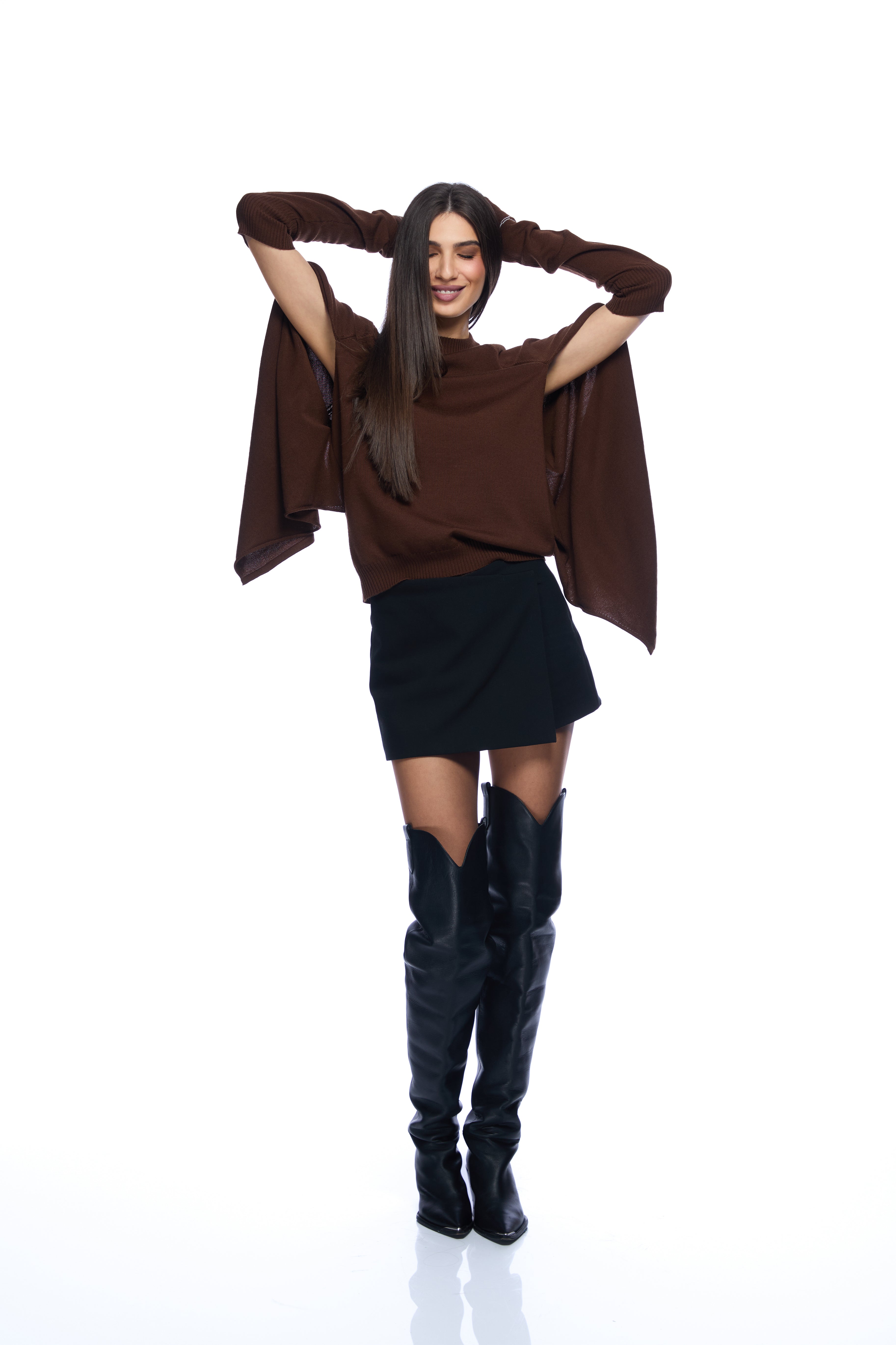 Pulover cu maneci detasabile