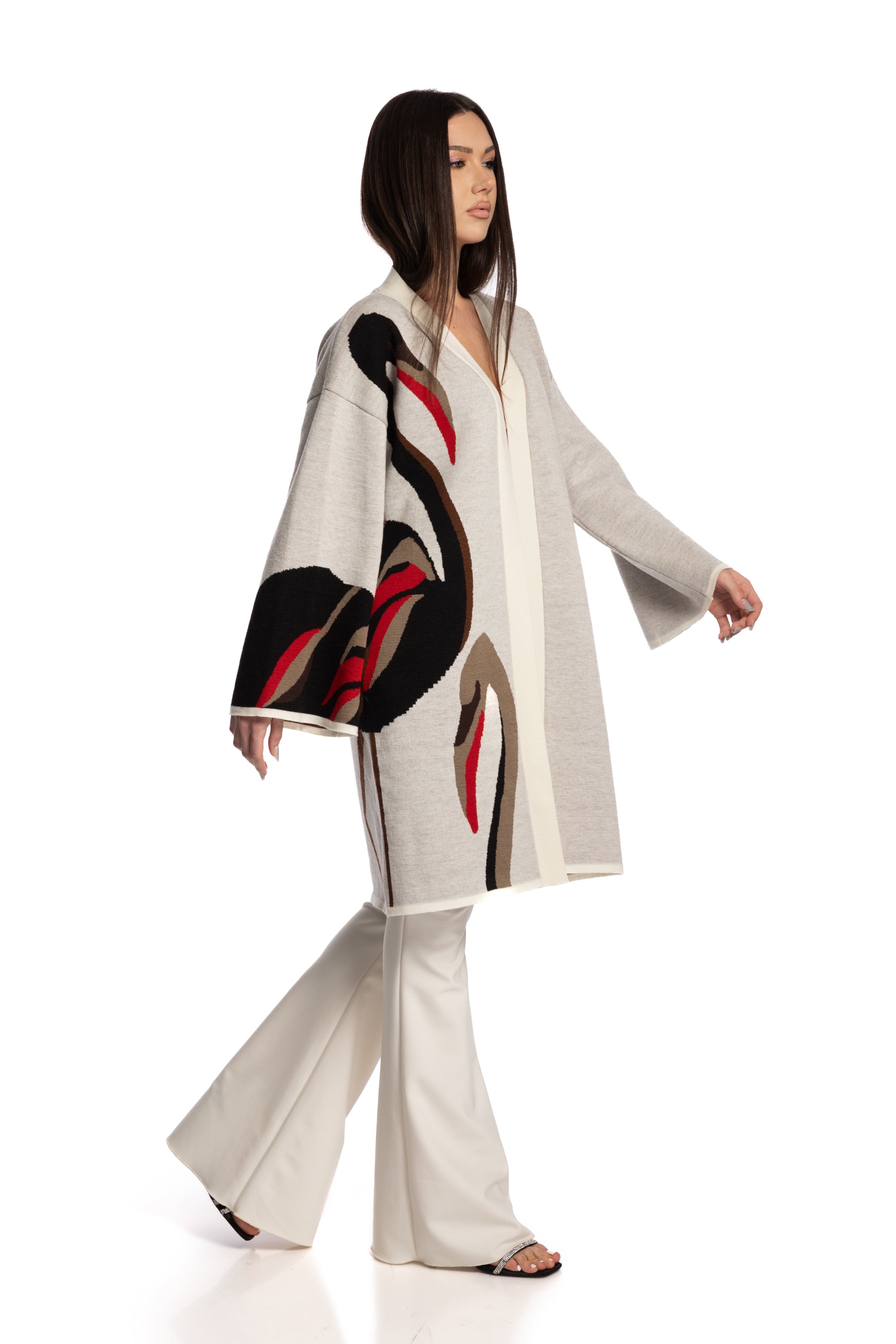 Long jacquard jacket