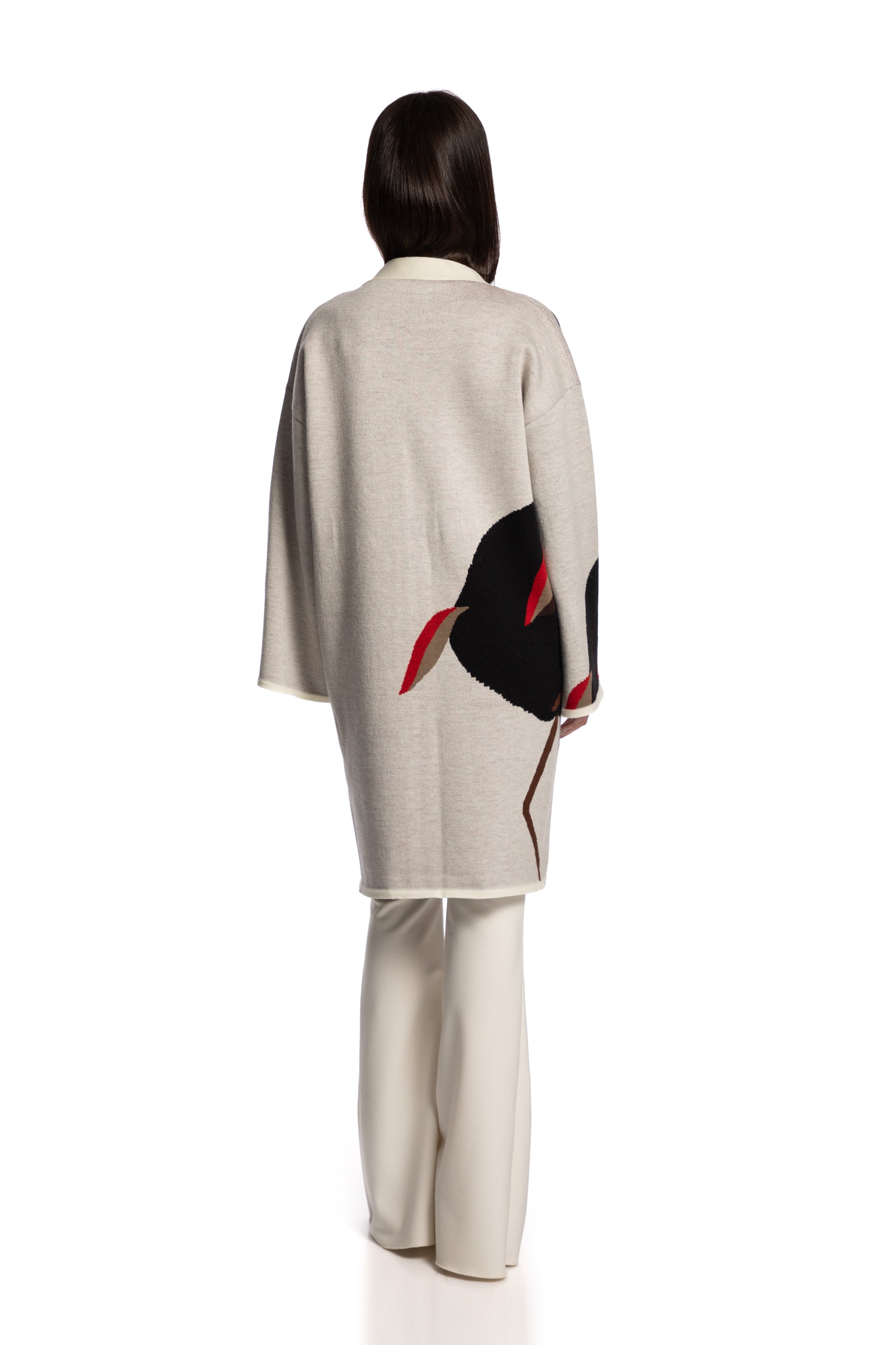 Long jacquard jacket
