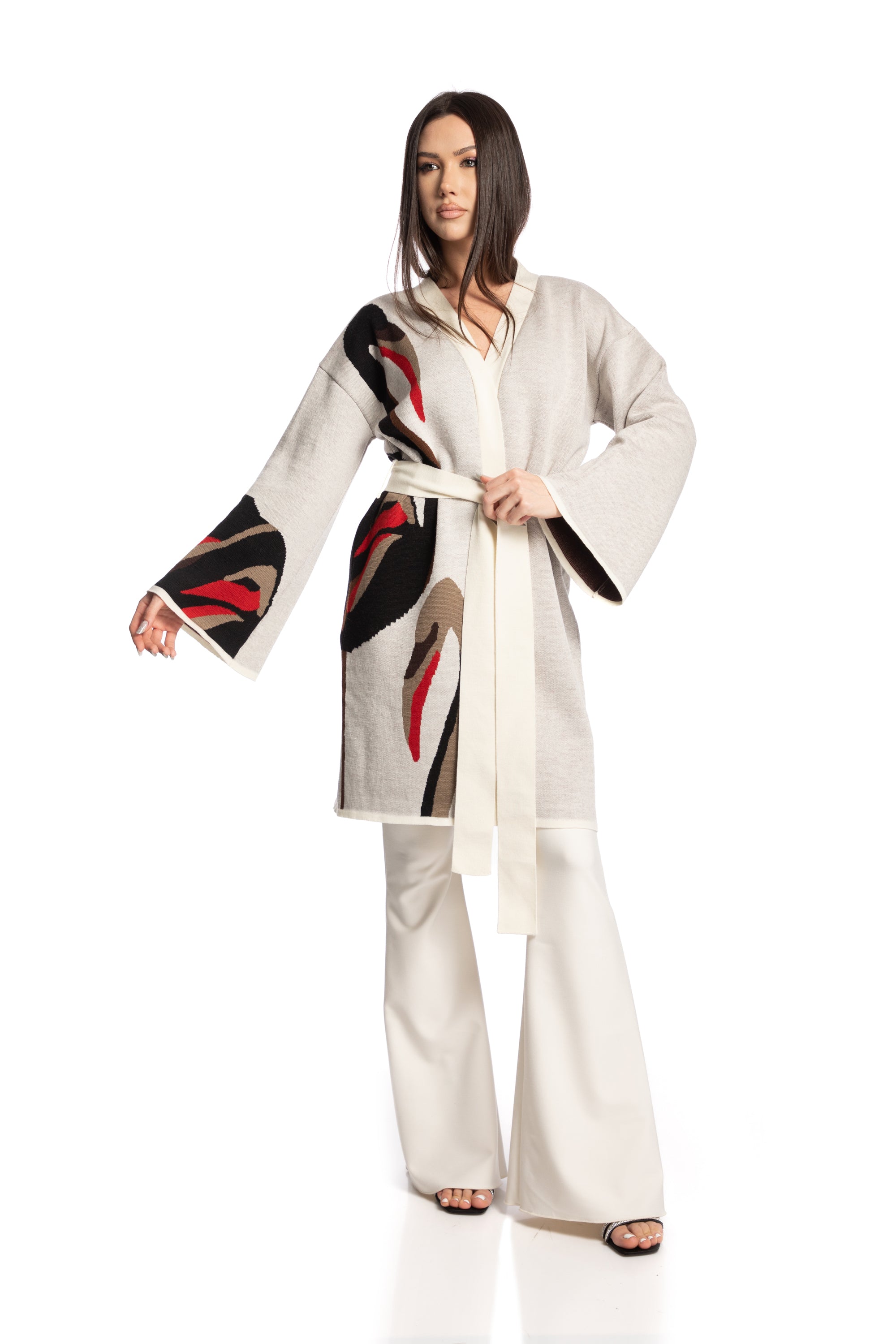 Long jacquard jacket