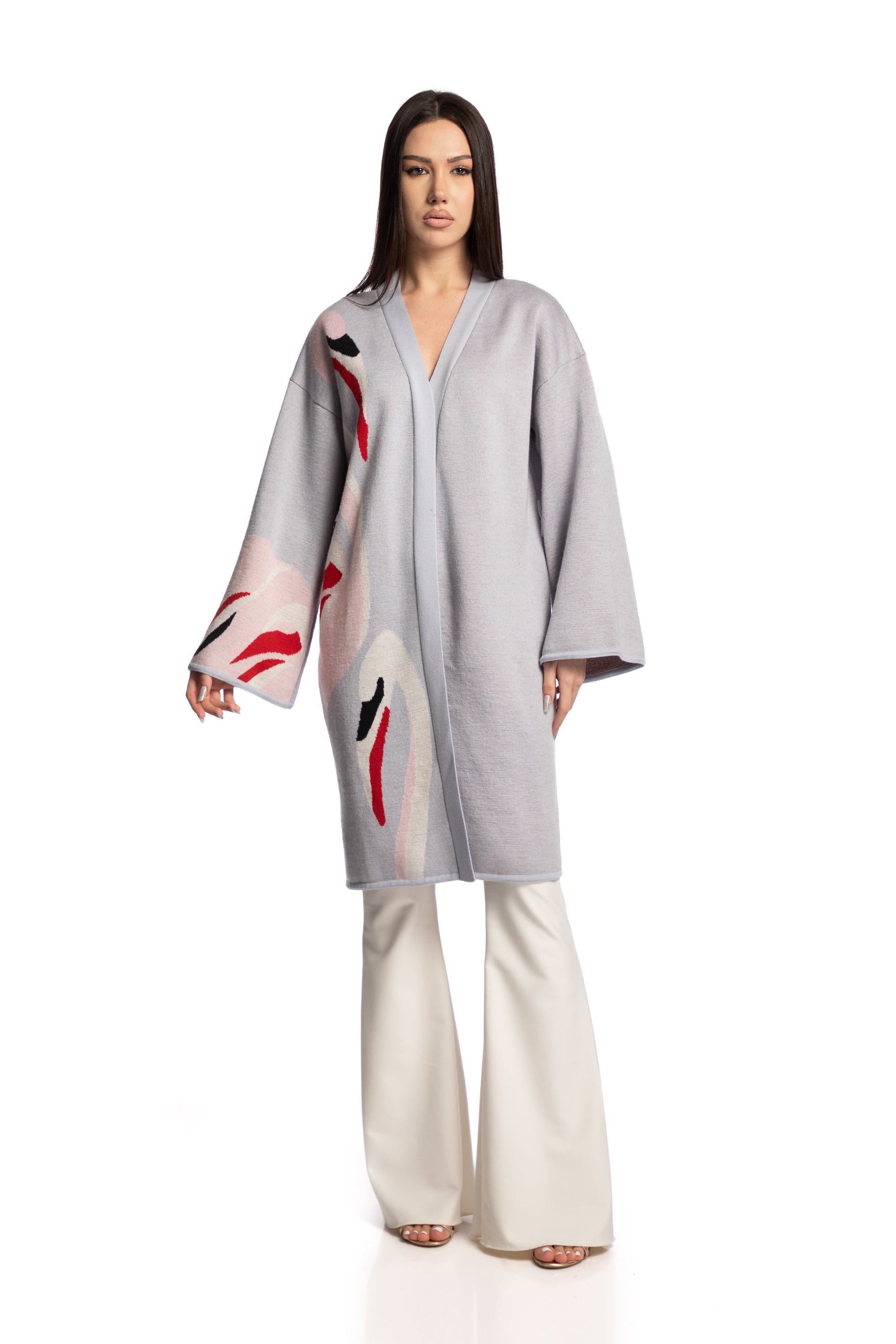 Long jacquard jacket