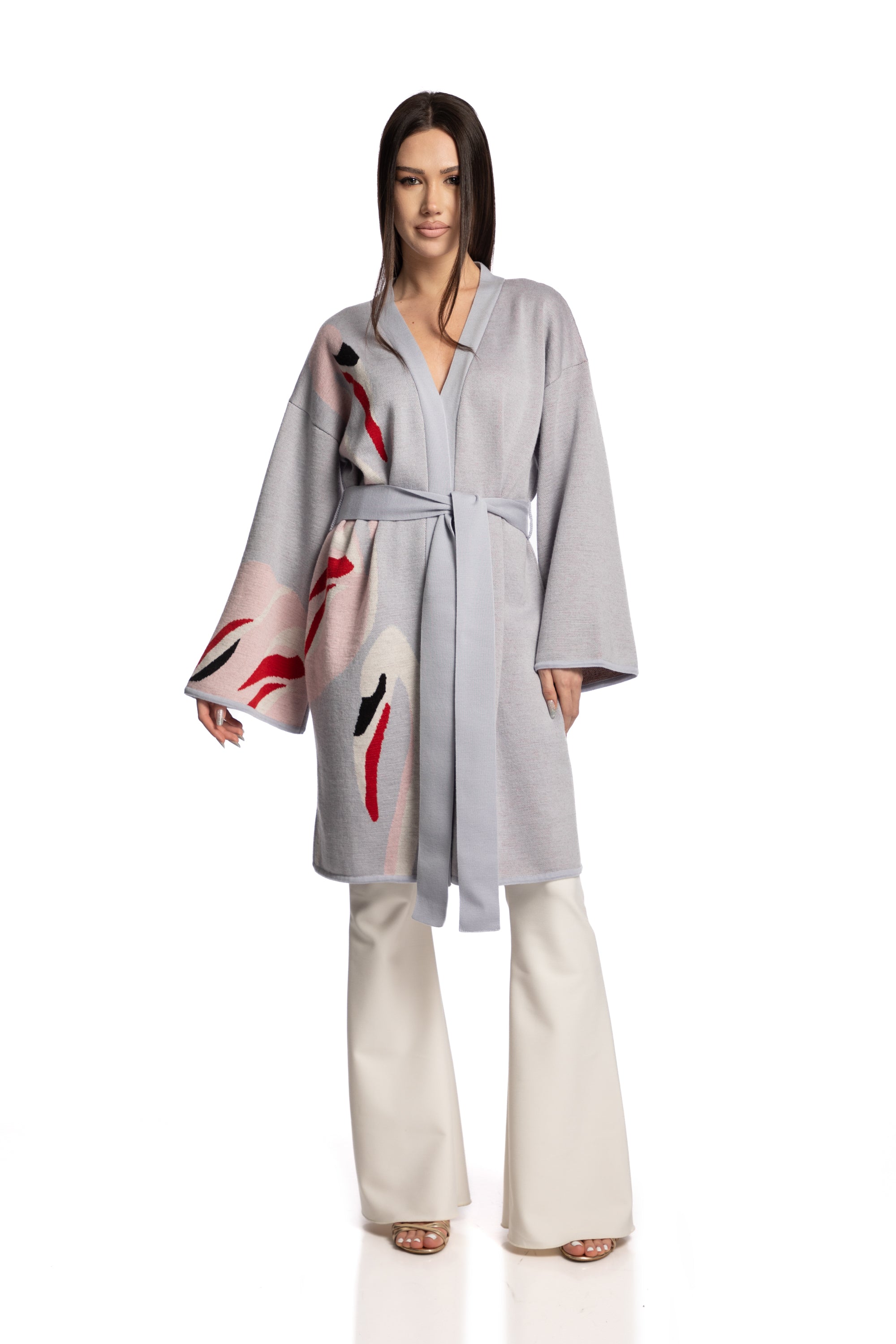 Long jacquard jacket