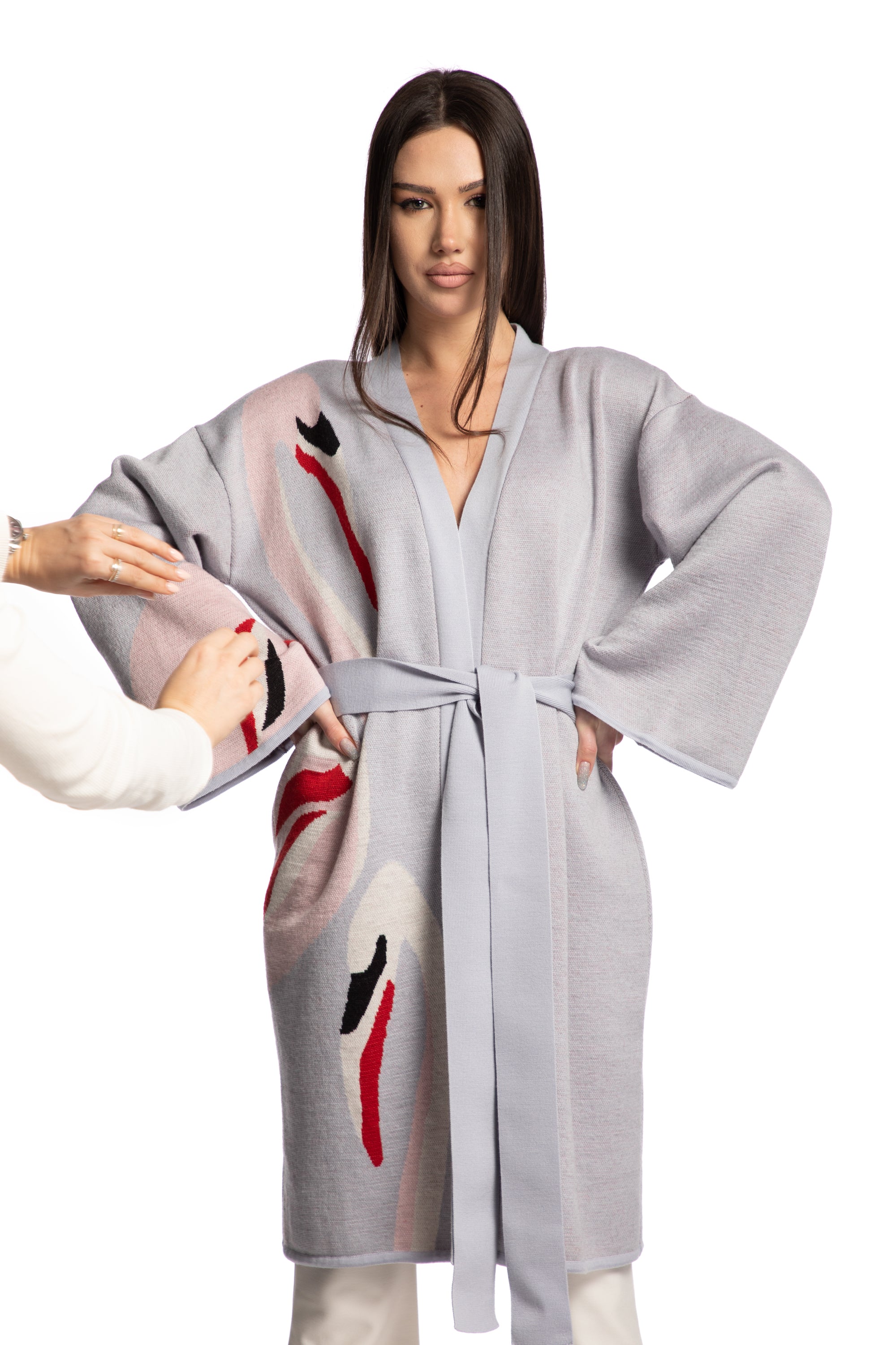 Long jacquard jacket