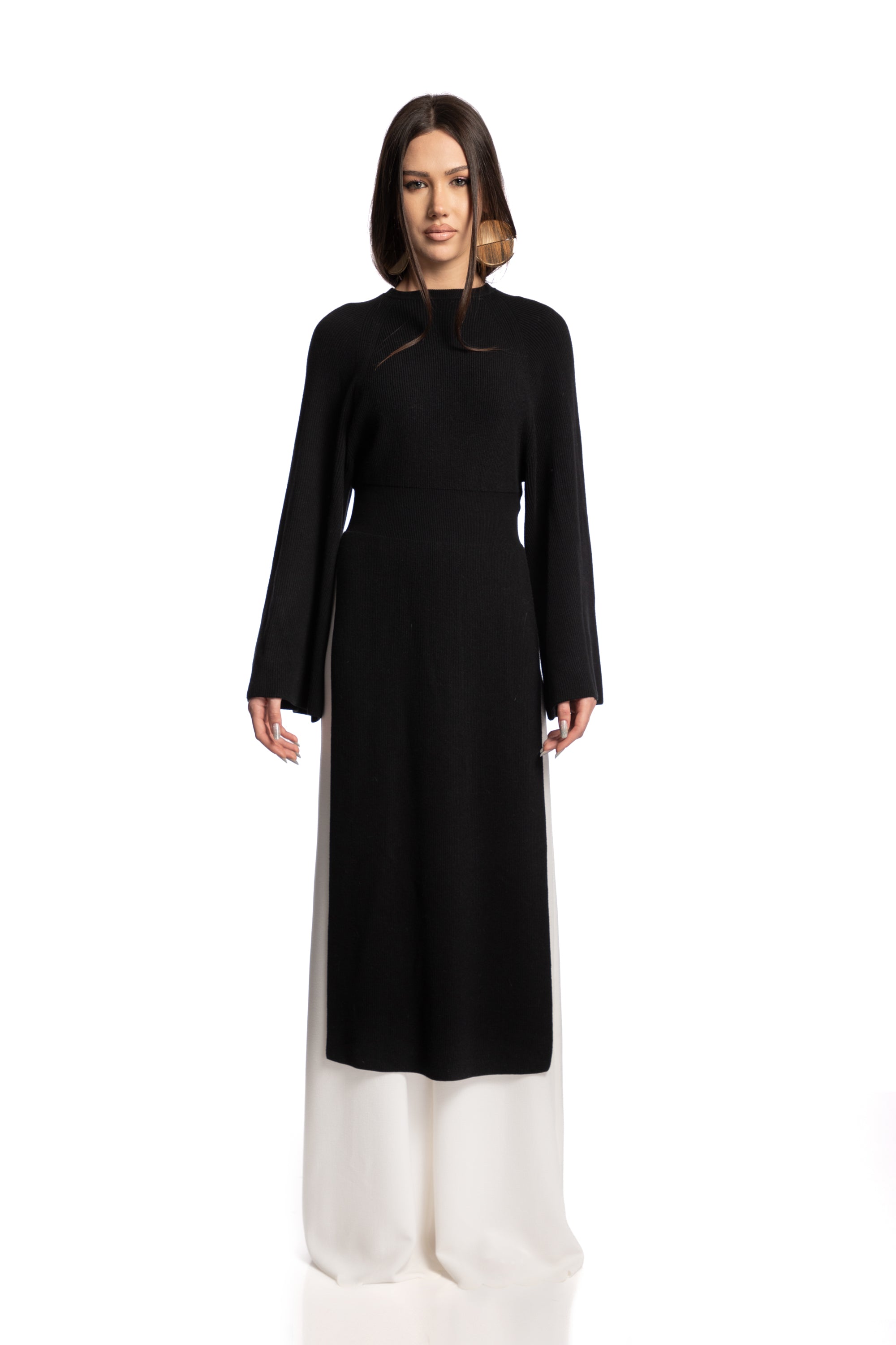 Dress with side slits