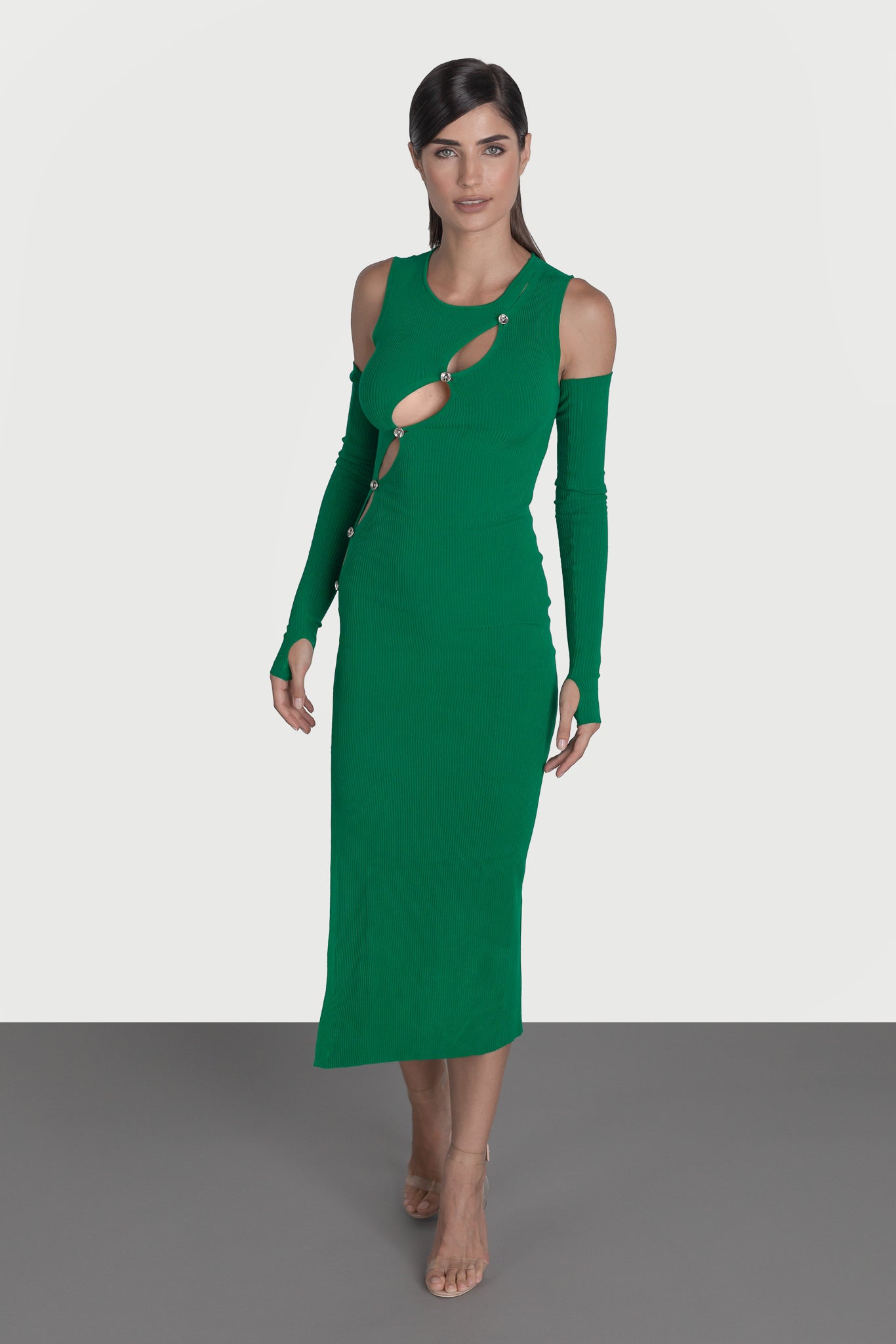 Dress with removable sleeves