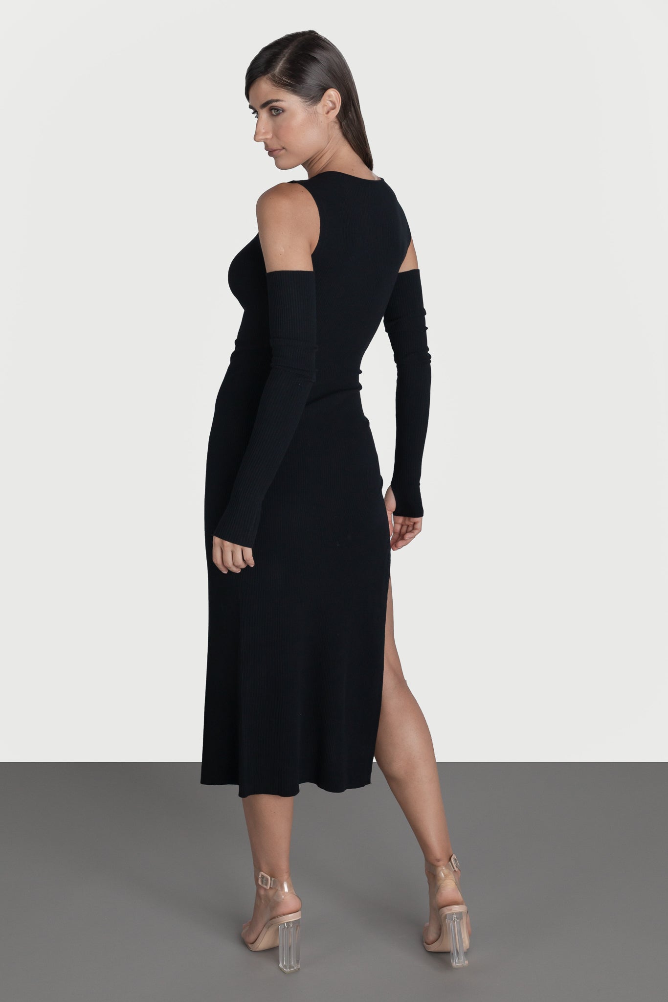 Dress with removable sleeves