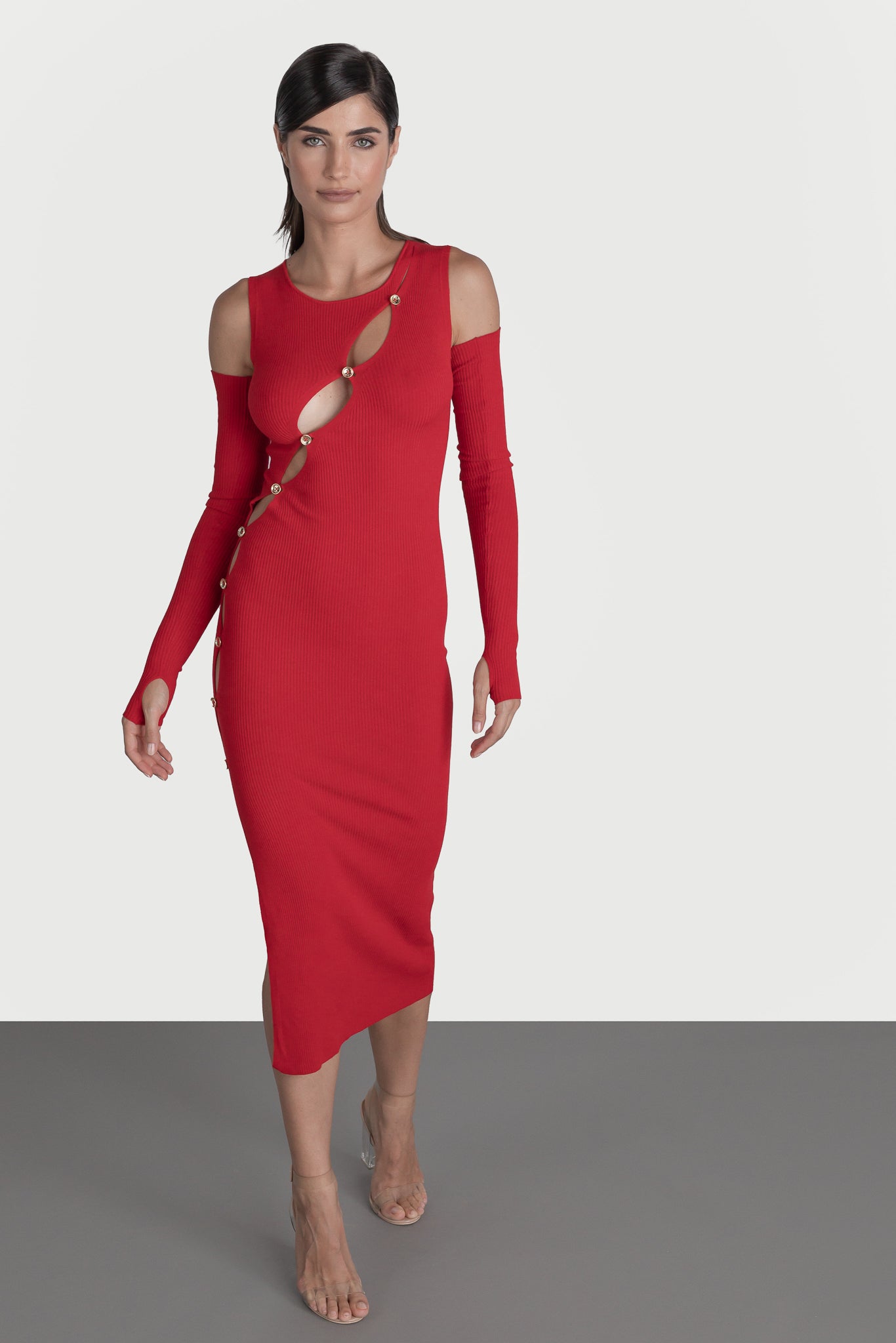 Dress with removable sleeves