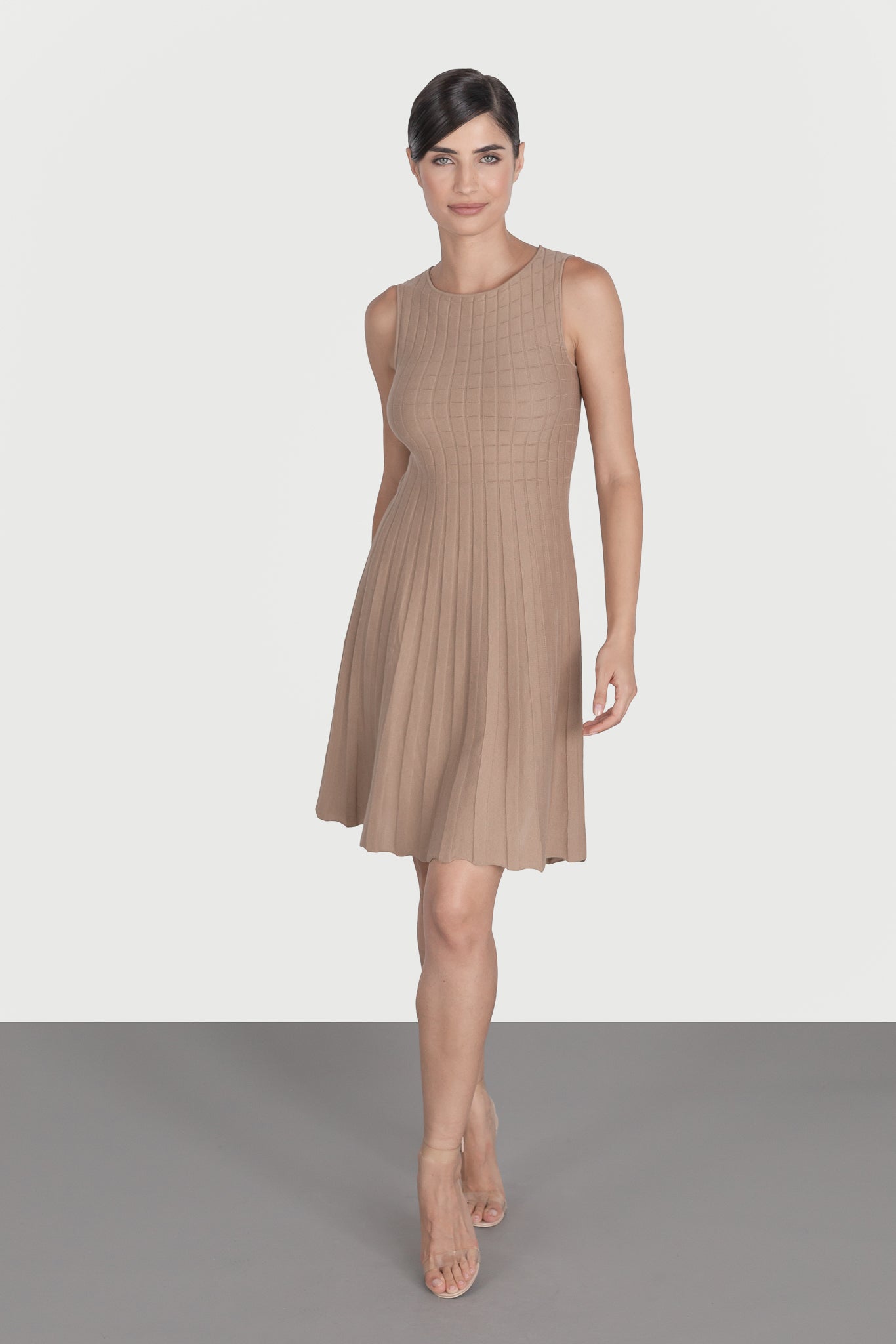 Plain flared dress