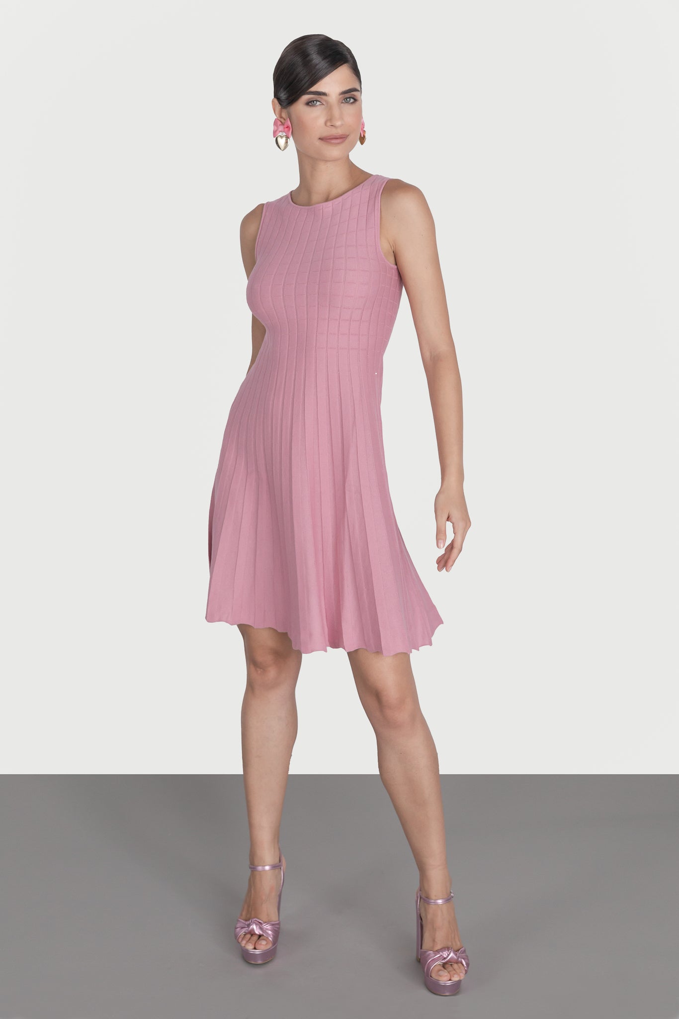Plain flared dress