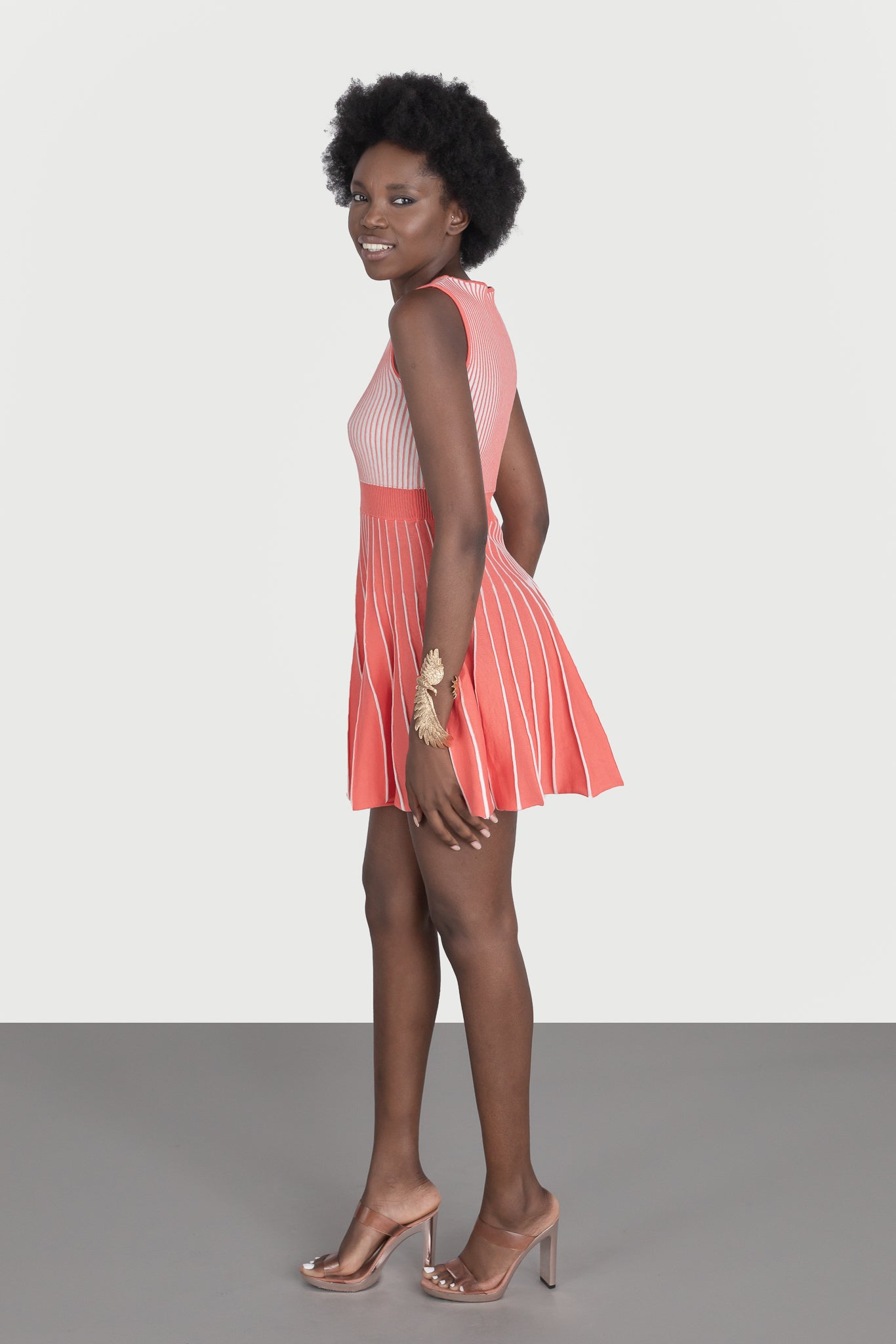 Flared mini dress