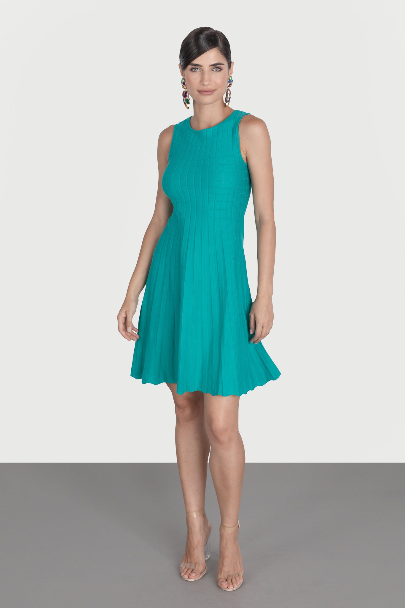 Plain flared dress