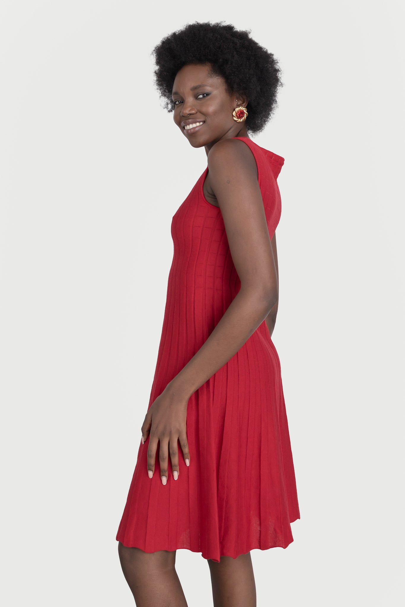 Plain flared dress